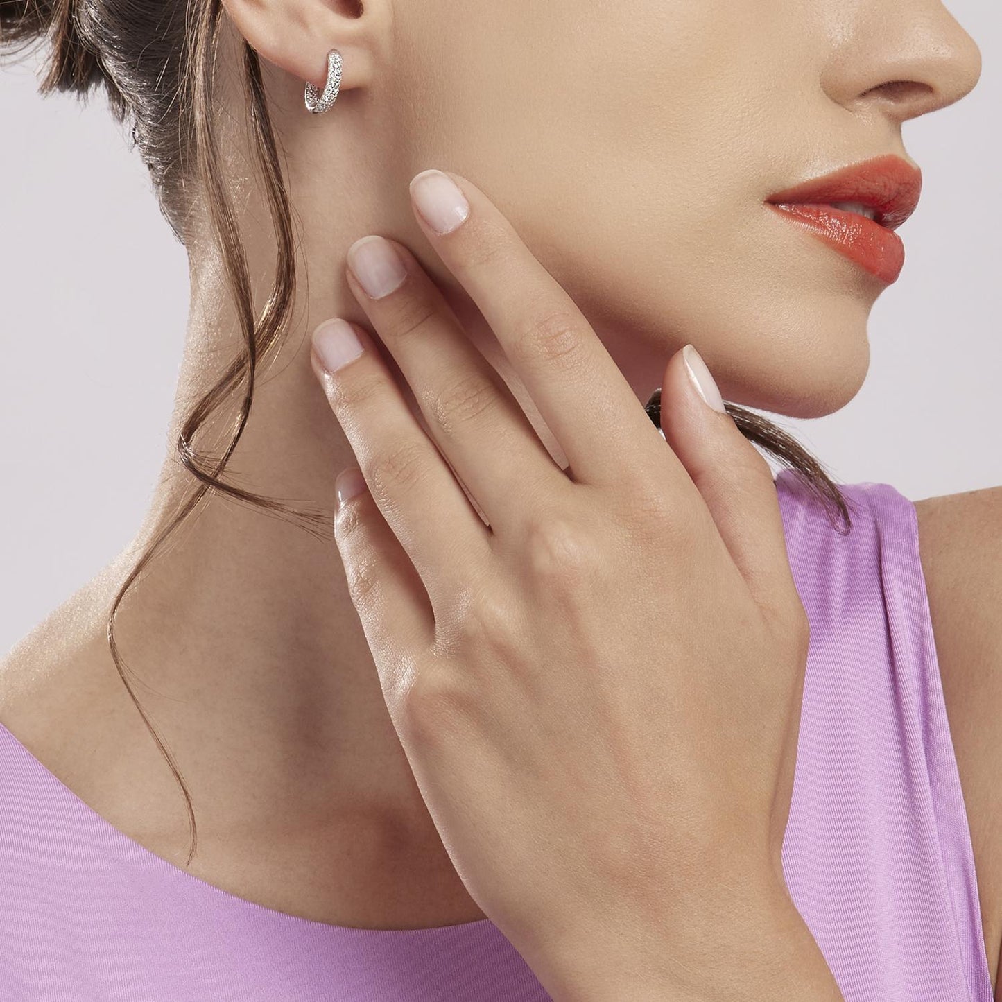 Orecchini donna Mabina cerchio small pavé