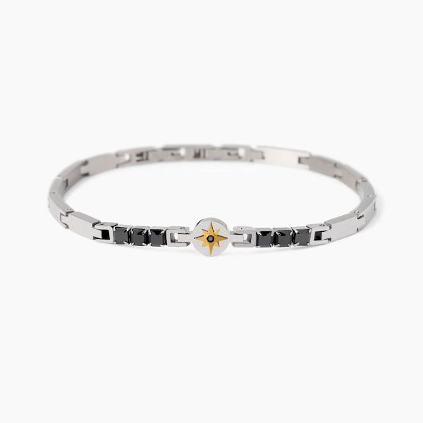 Bracciale 2Jewels uomo Navy Rosa dei venti
