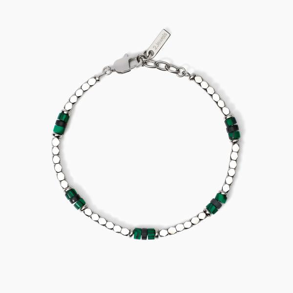 Bracciale 2Jewels uomo Original Pietra lavica e malachite