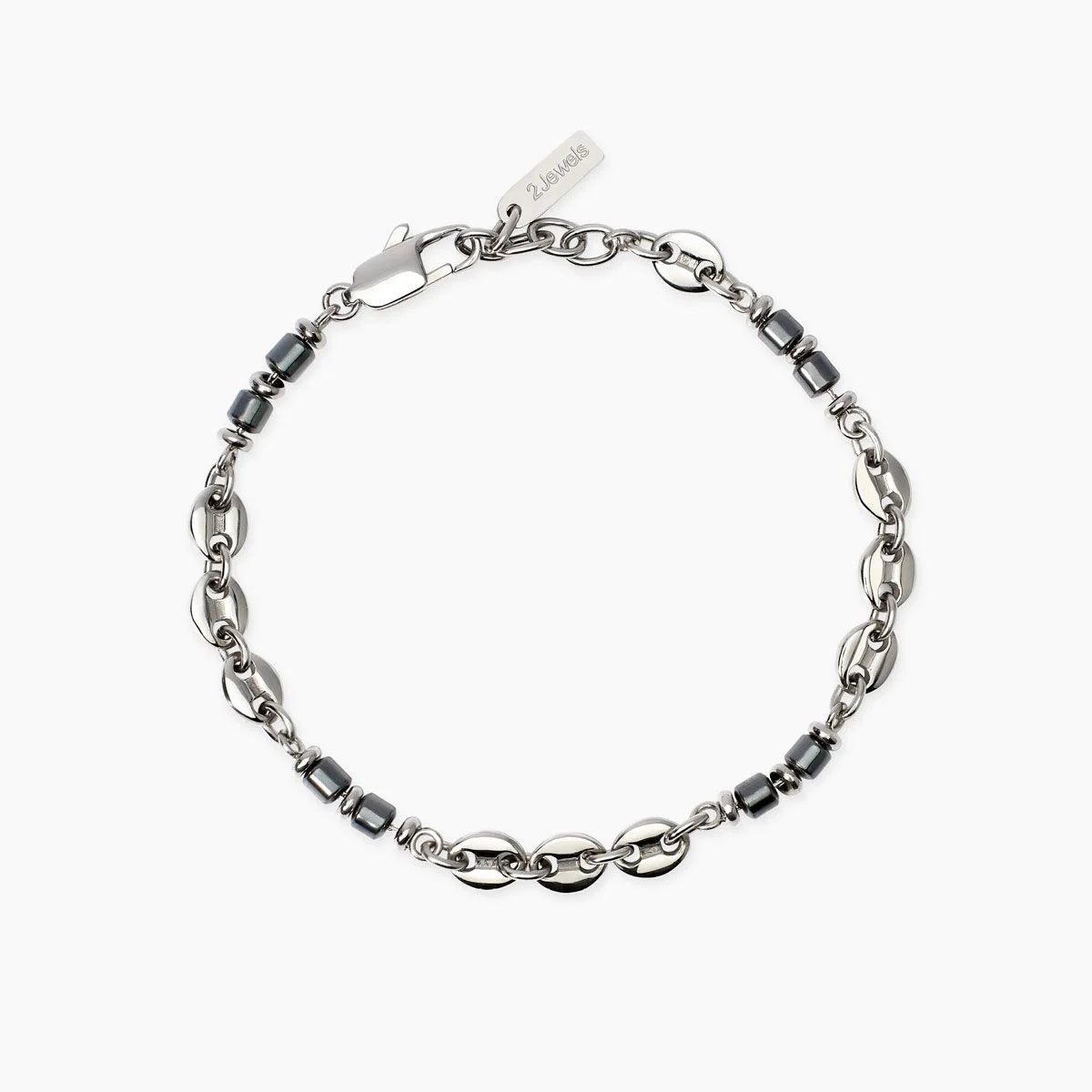 Bracciale 2Jewels uomo Navy Maglia marina ed ematite