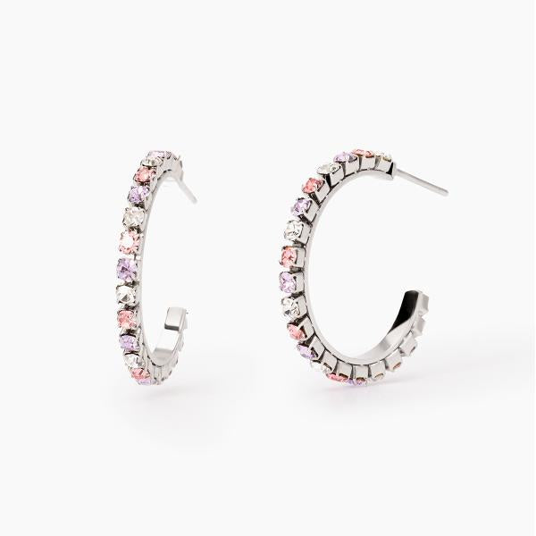 Orecchini a cerchio 2Jewels donna cristalli multicolor