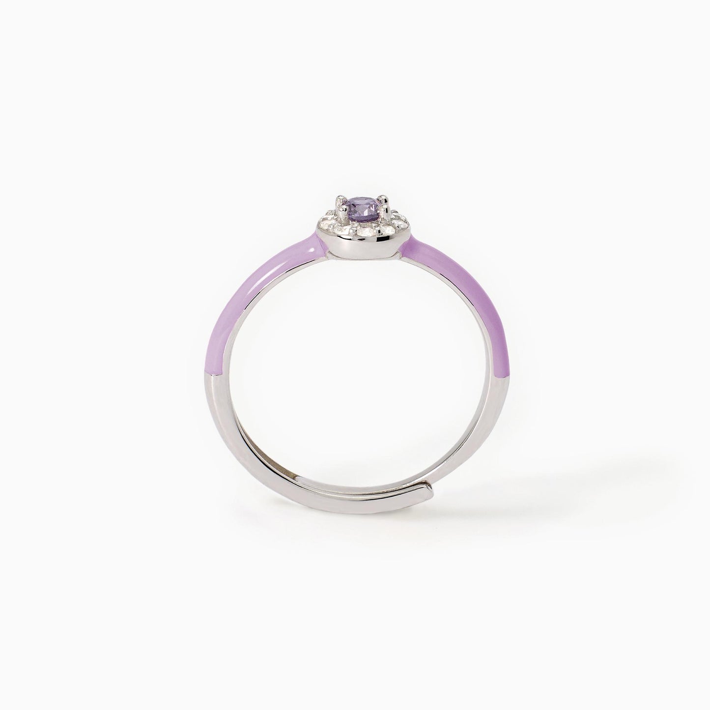 Anello Mabina donna Smalto viola e ametista Milanesienne