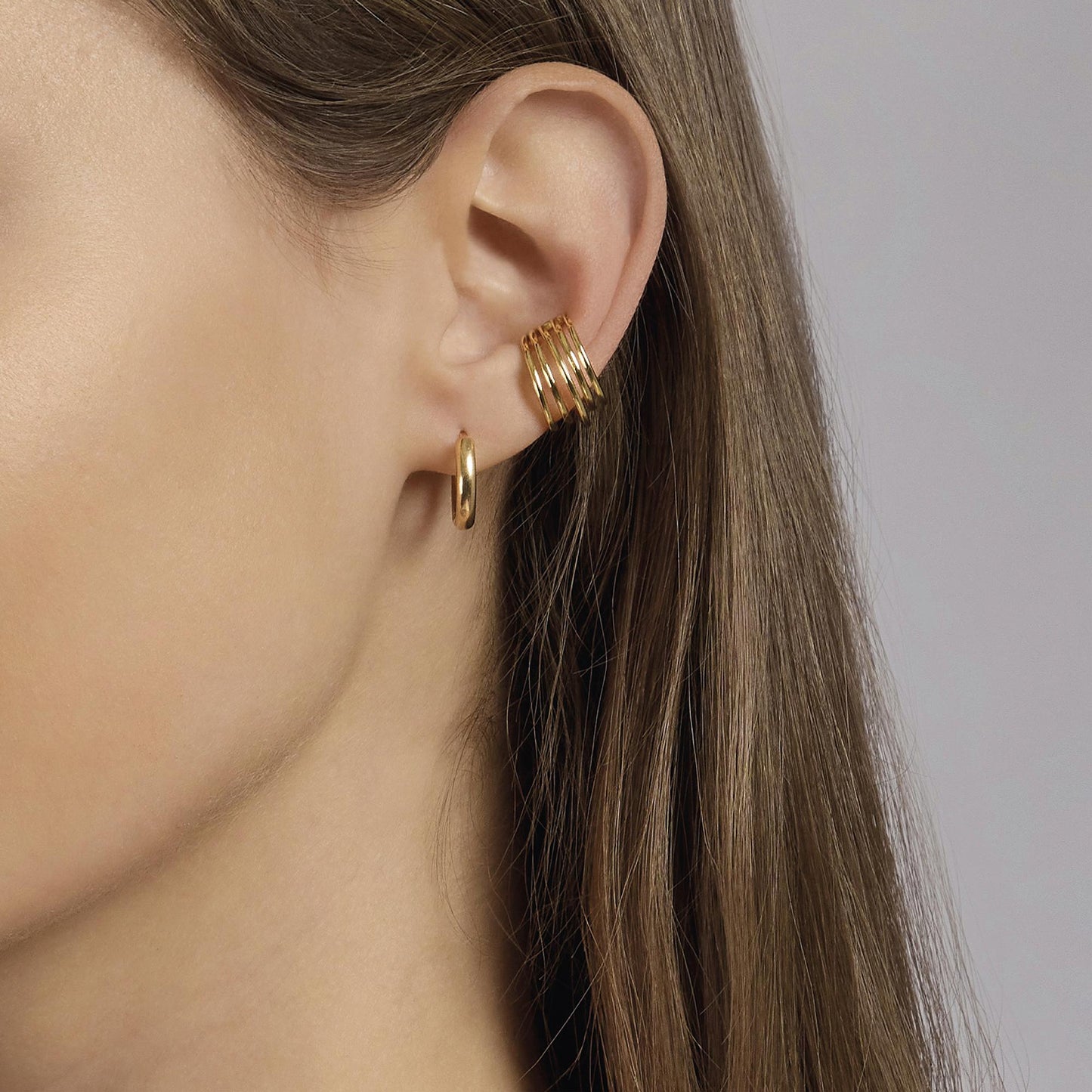 Earcuff Mabina donna Cerchio multifilo gold