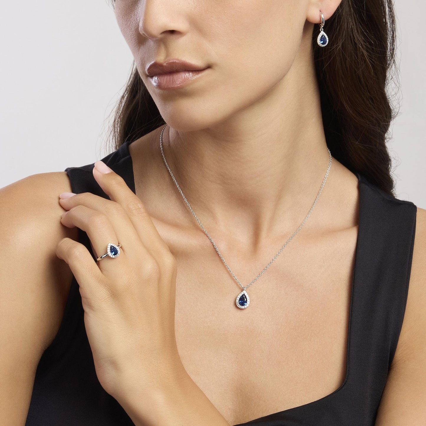 Anello Mabina donna Goccia zaffiro