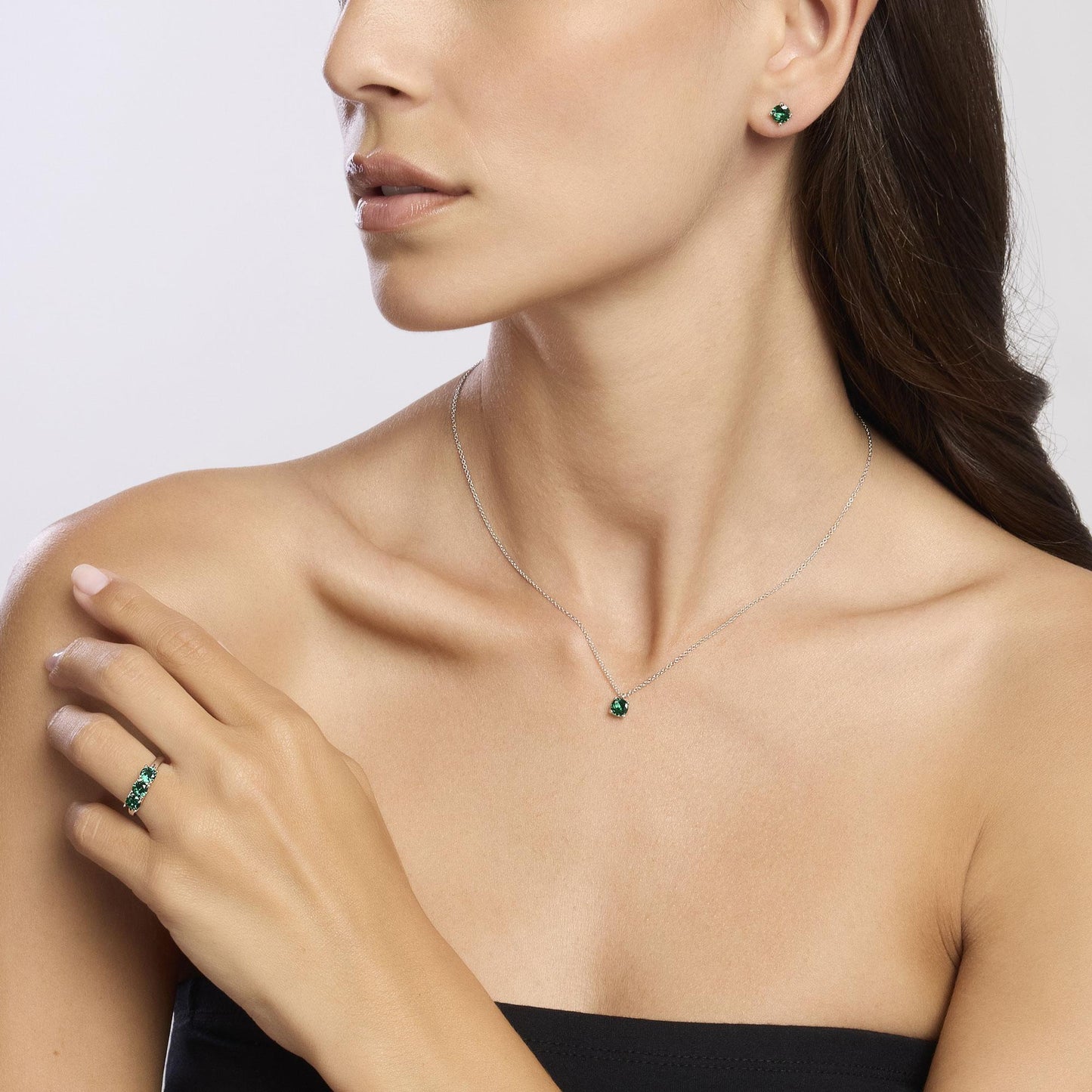 Anello Mabina donna Trilogy smeraldi