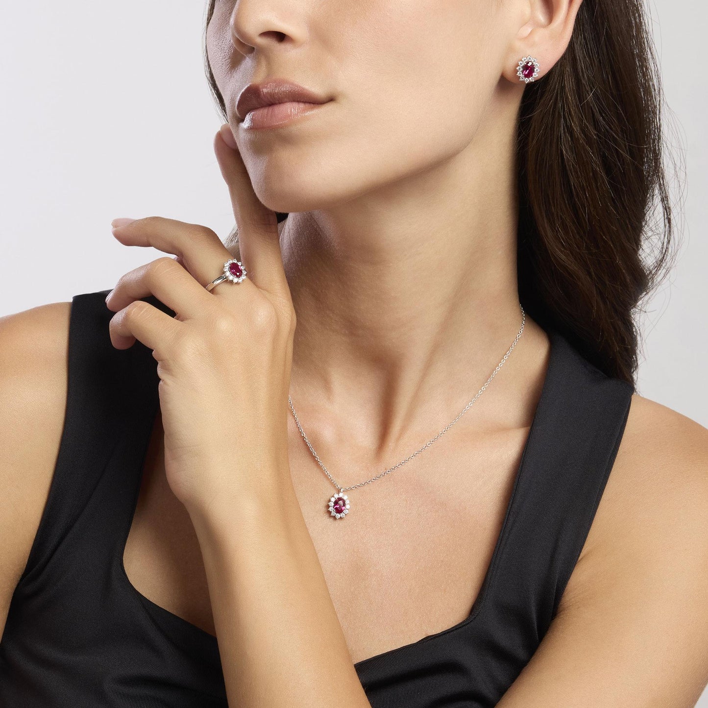 Orecchini Mabina donna Kate rubino