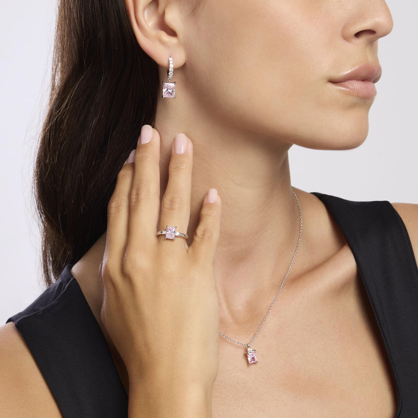 Orecchini a cerchietto Mabina donna Princess Rosa