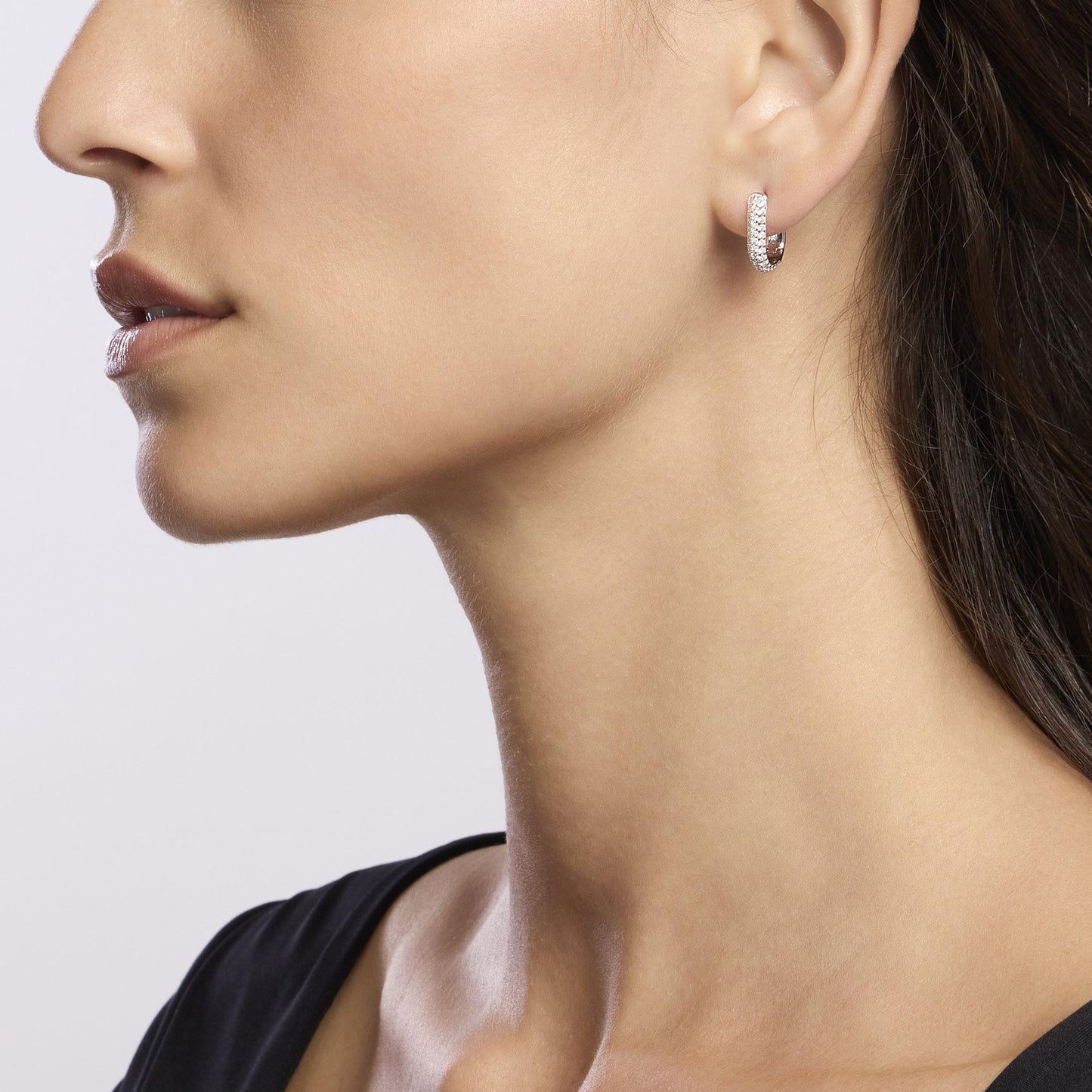 Orecchini ovali Mabina donna Zirconi pavè medium