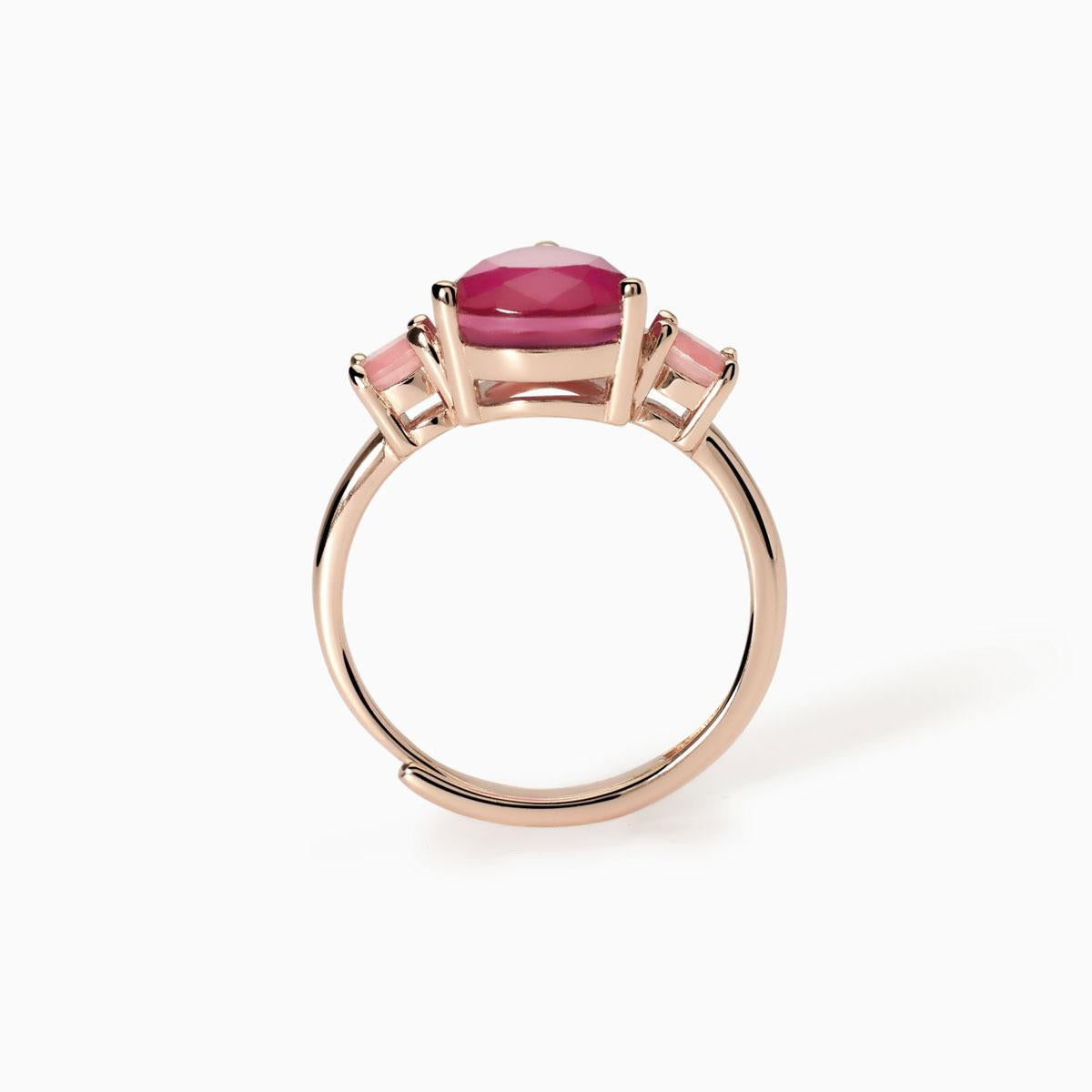 Anello Mabina donna Santorini Goccia rosso amaranto