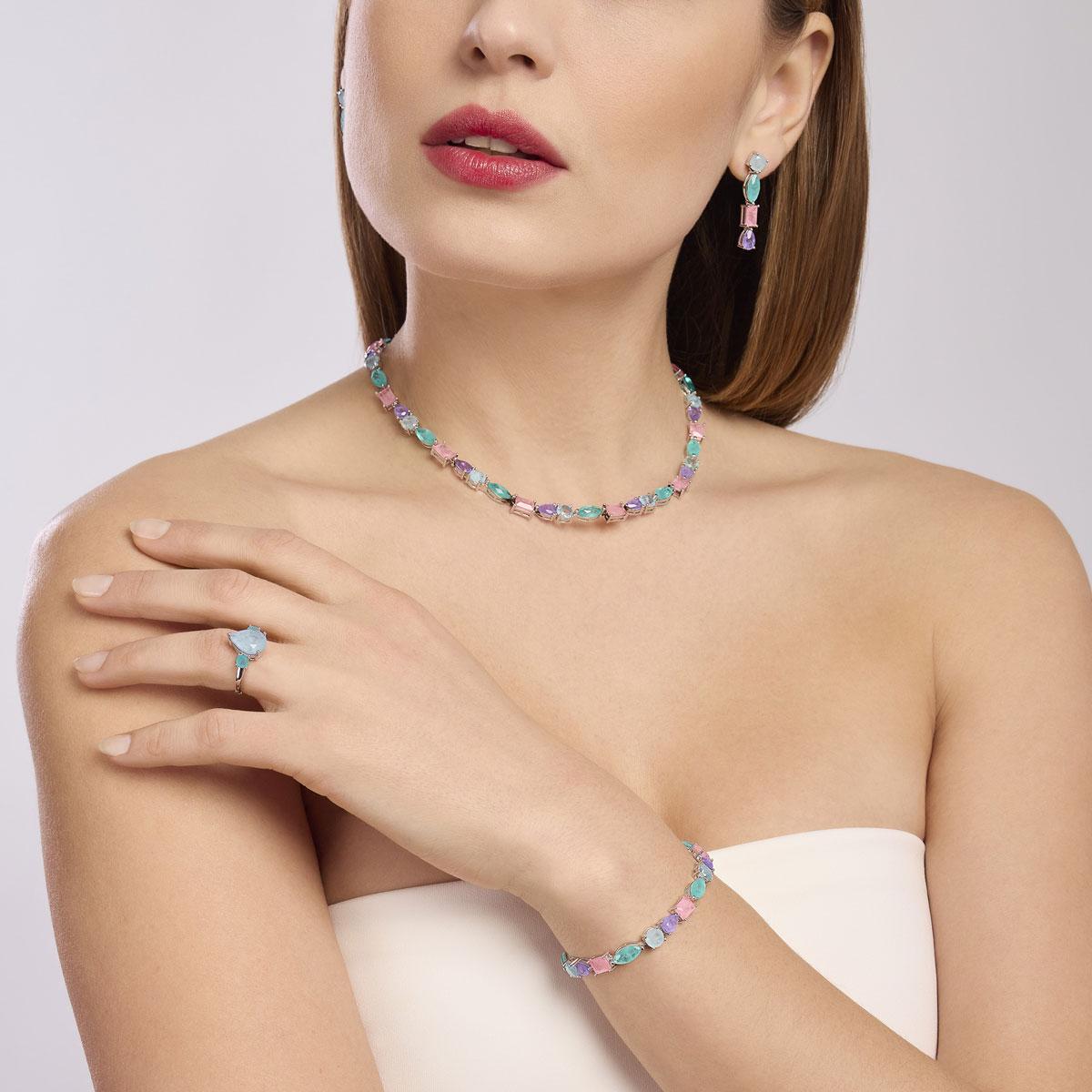 Orecchini pendenti Mabina donna Santorini Multicolor