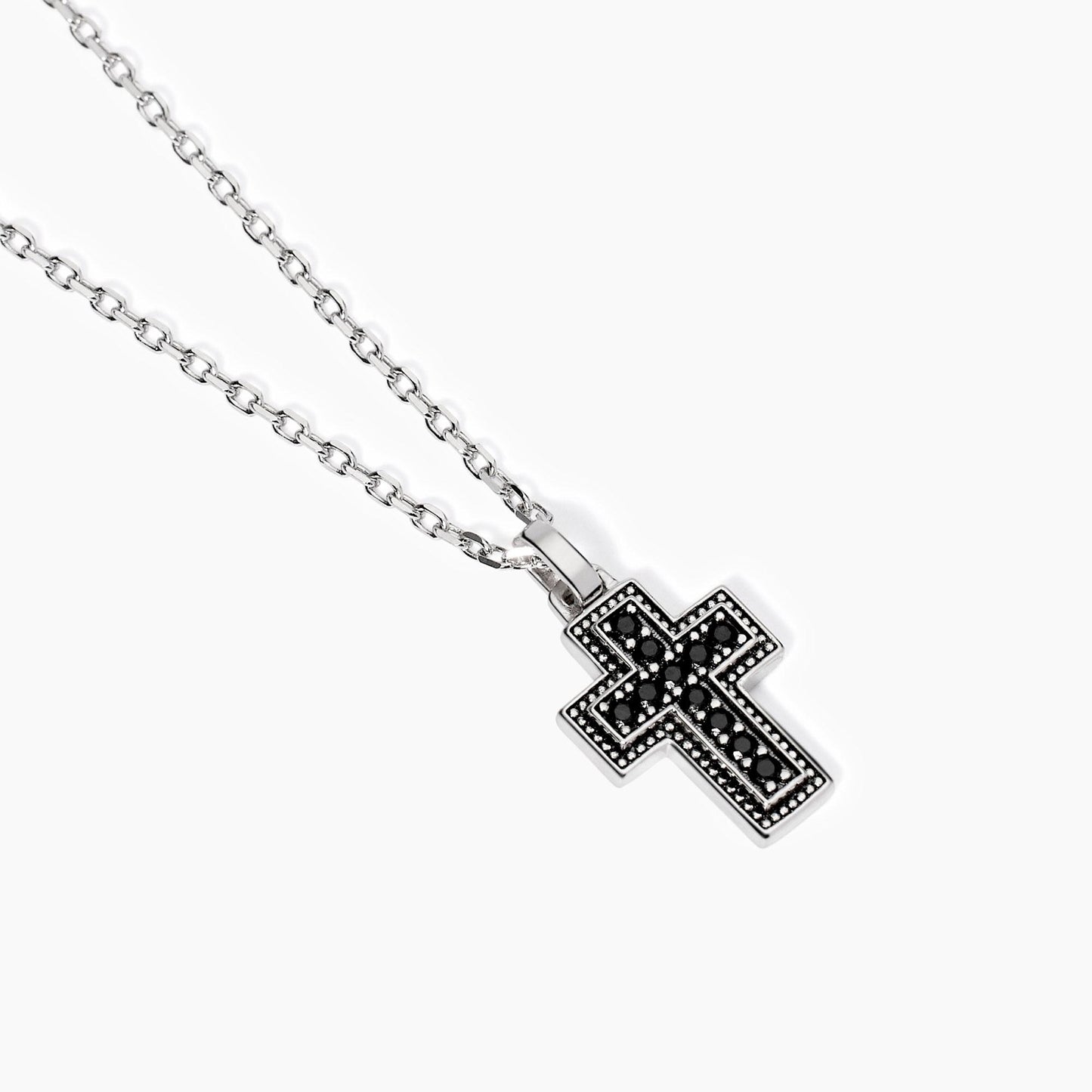 Collana Mabina uomo crocettina zirconata