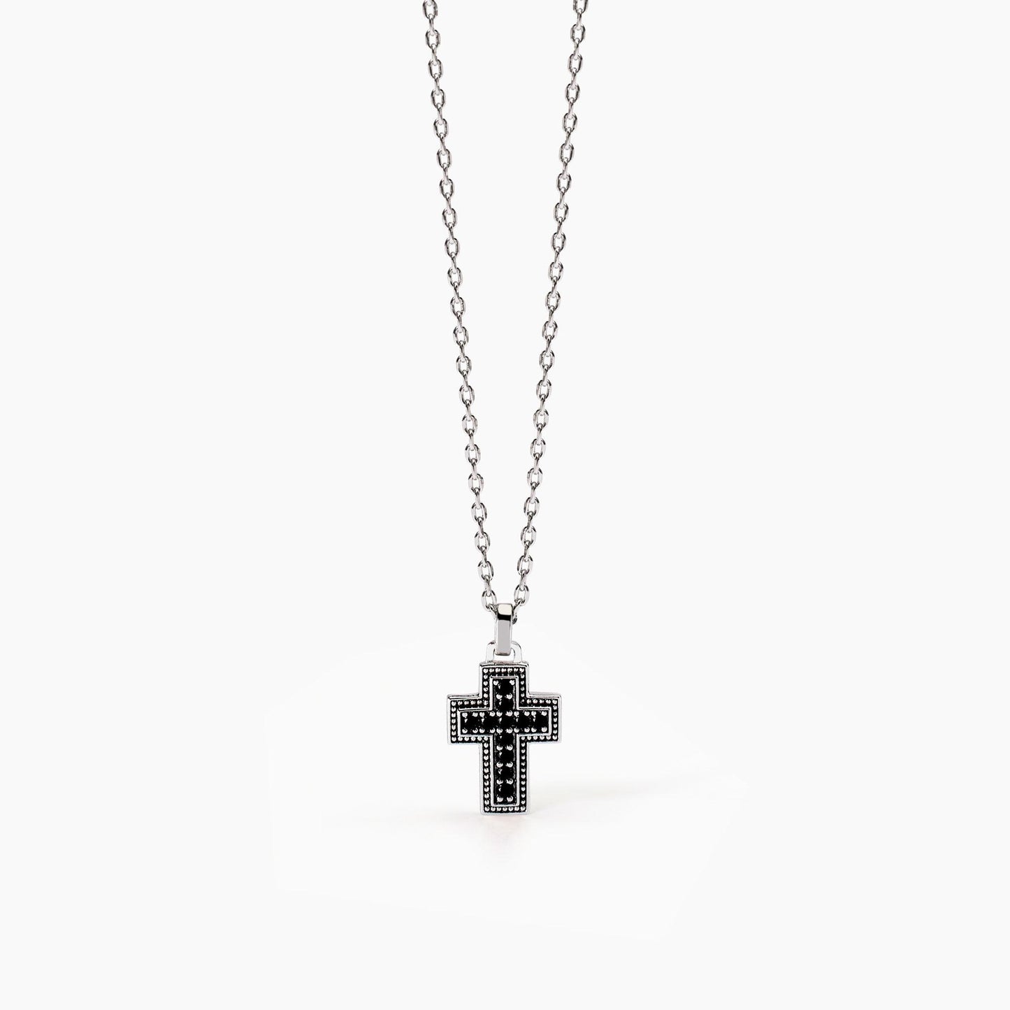 Collana Mabina uomo crocettina zirconata