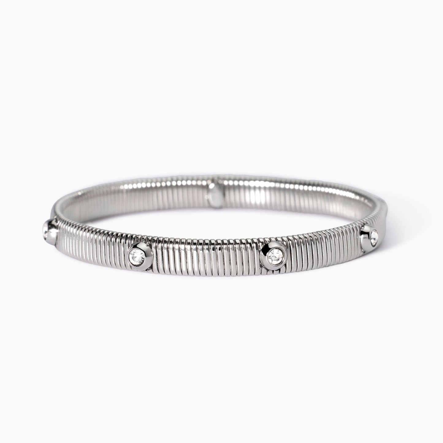 Bracciale Kidult Style 05 Tubogas con cristalli bianchi