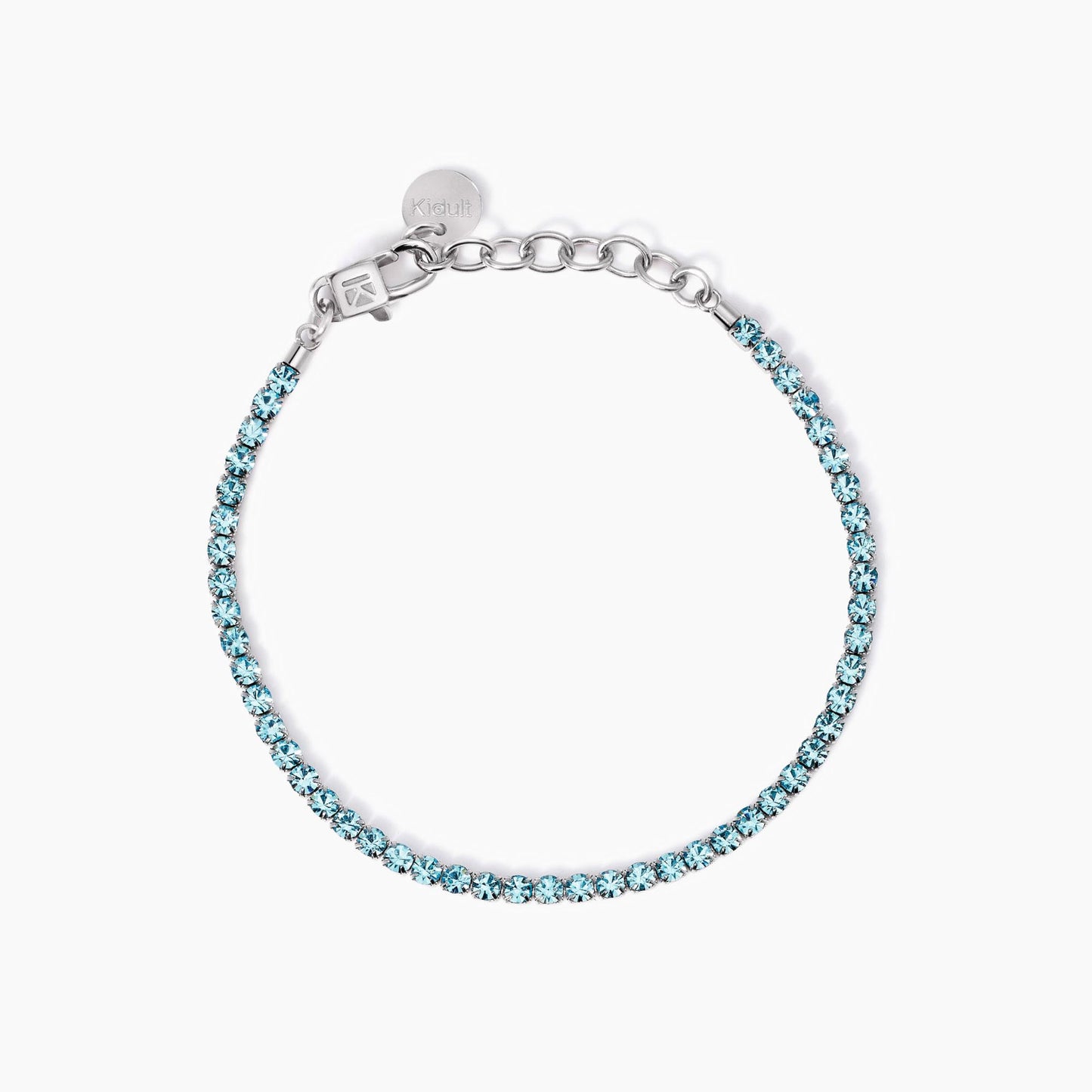Bracciale Kidult Style 11 Tennis con cristalli azzurri