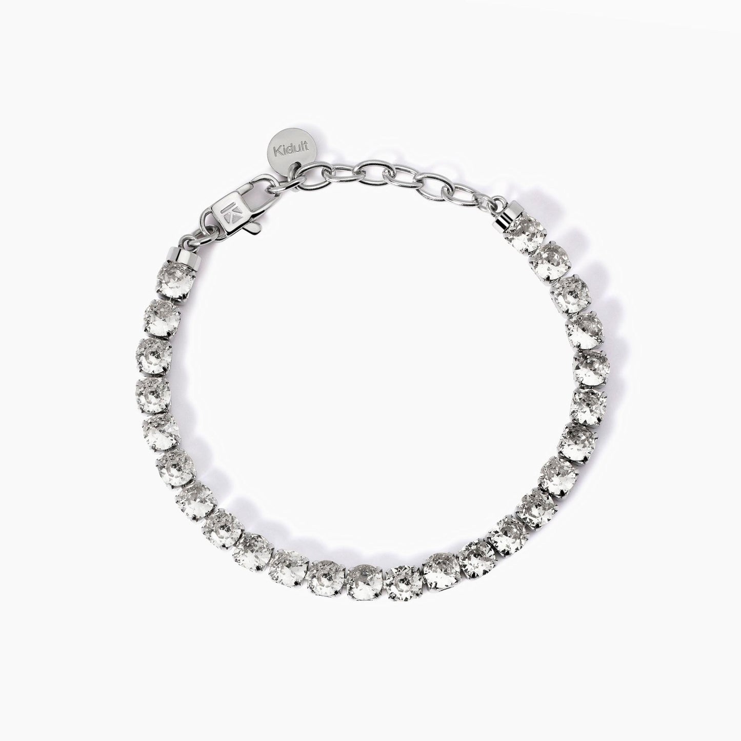 Bracciale Kidult Style 12 Tennis cristalli bianchi big