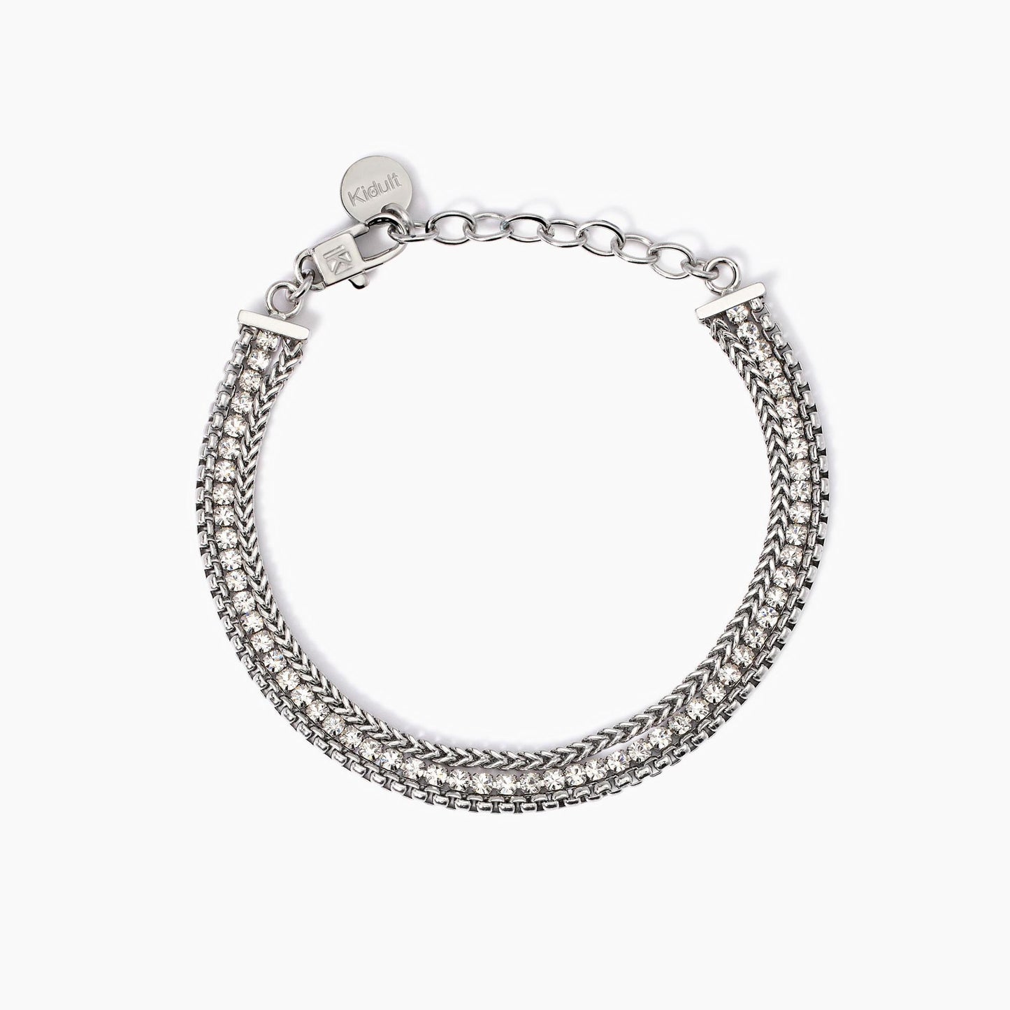 Bracciale Kidult Style 07 Tennis e catena doppia