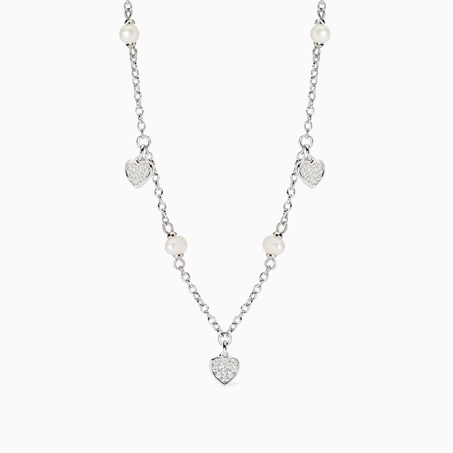Collana Mabina donna Cuori e perle