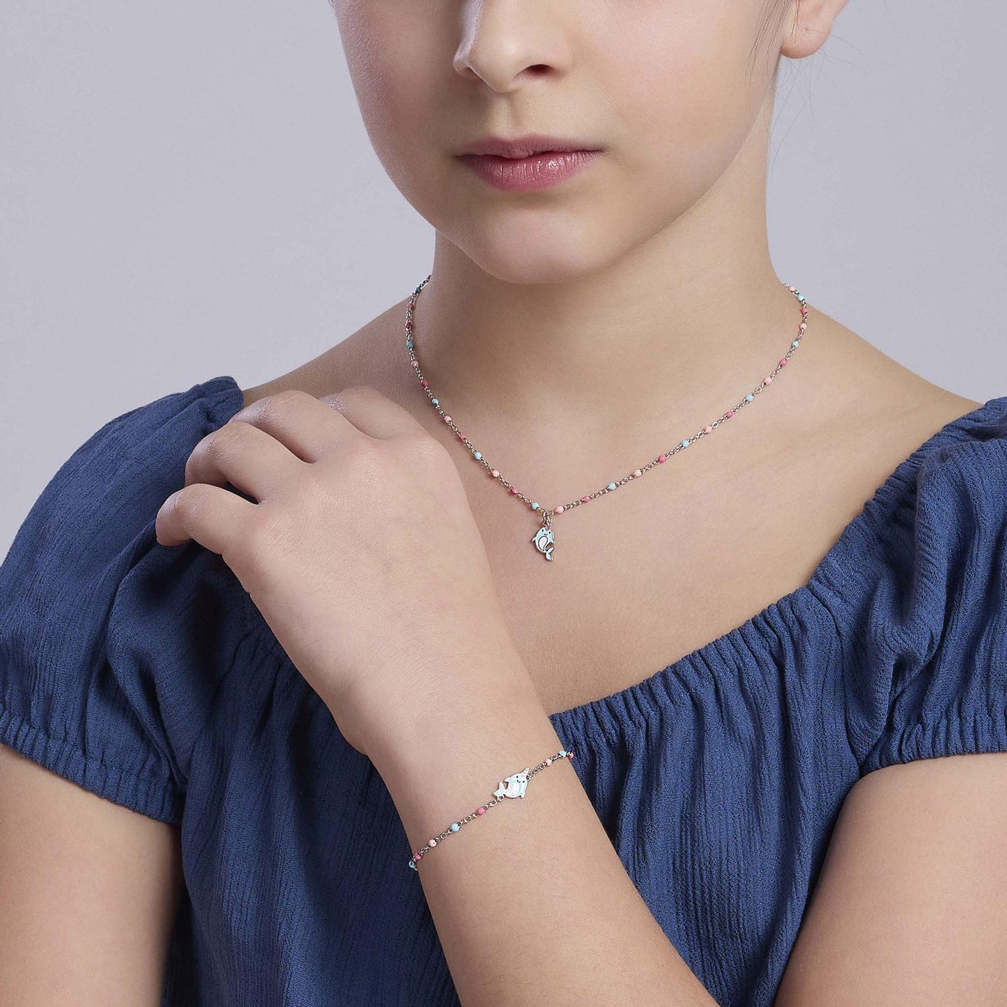 Collana Mabina Junior Delfino unicorno