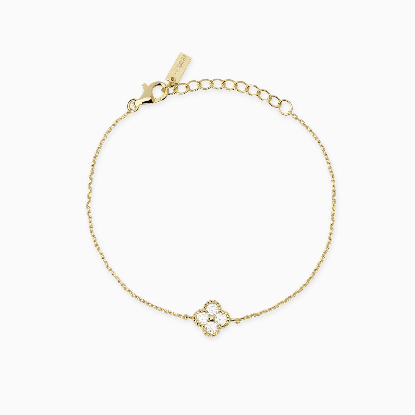 Bracciale Mabina donna Fiore gold con zirconi bianchi