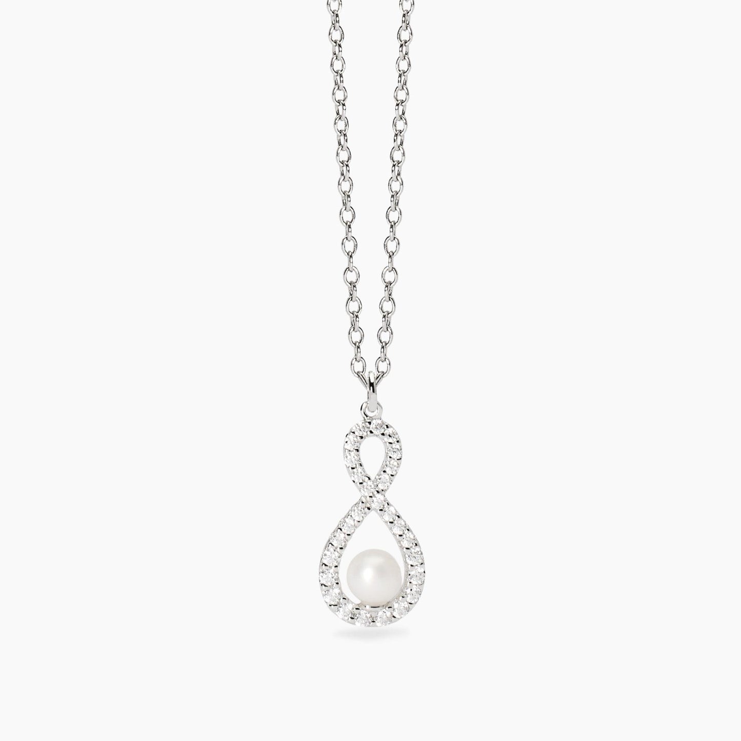 Collana Mabina donna Infinito e perla coltivata