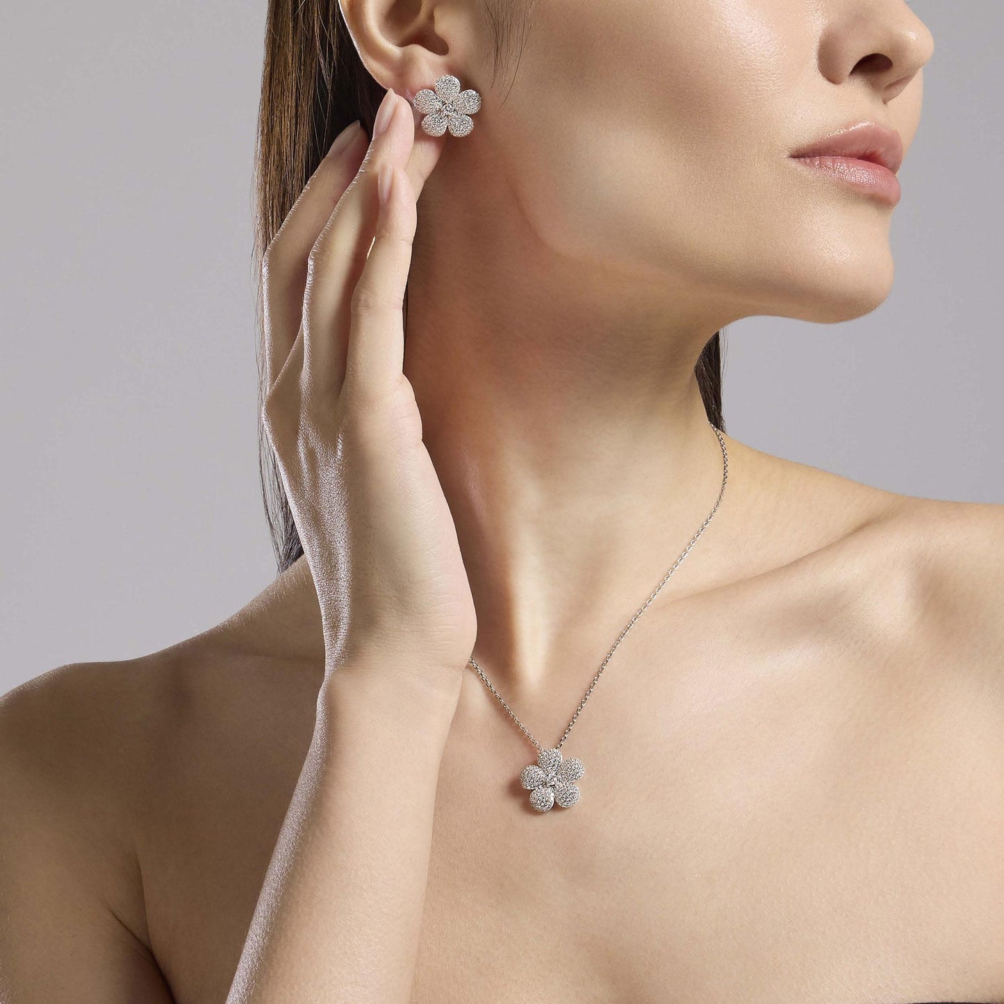 Collana Mabina donna Fiore zirconato