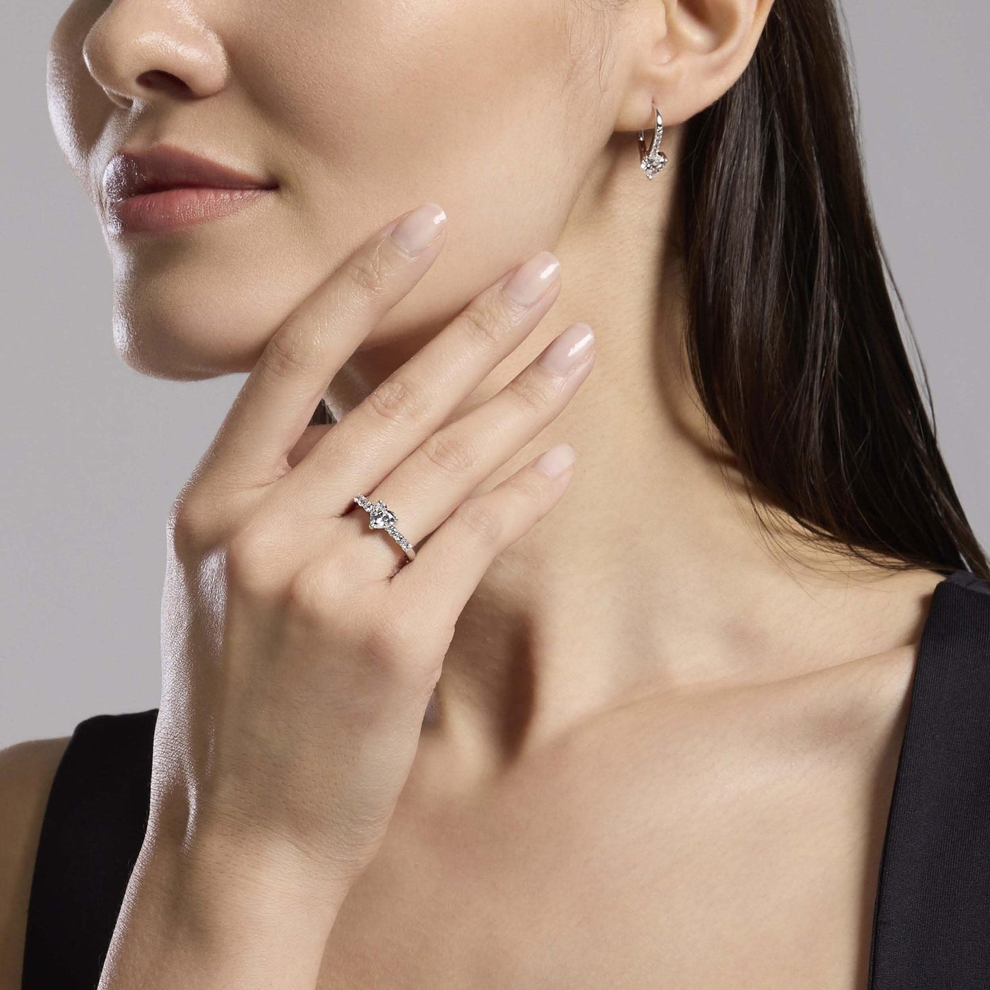 Orecchini Mabina donna Monachella con zircone a cuore