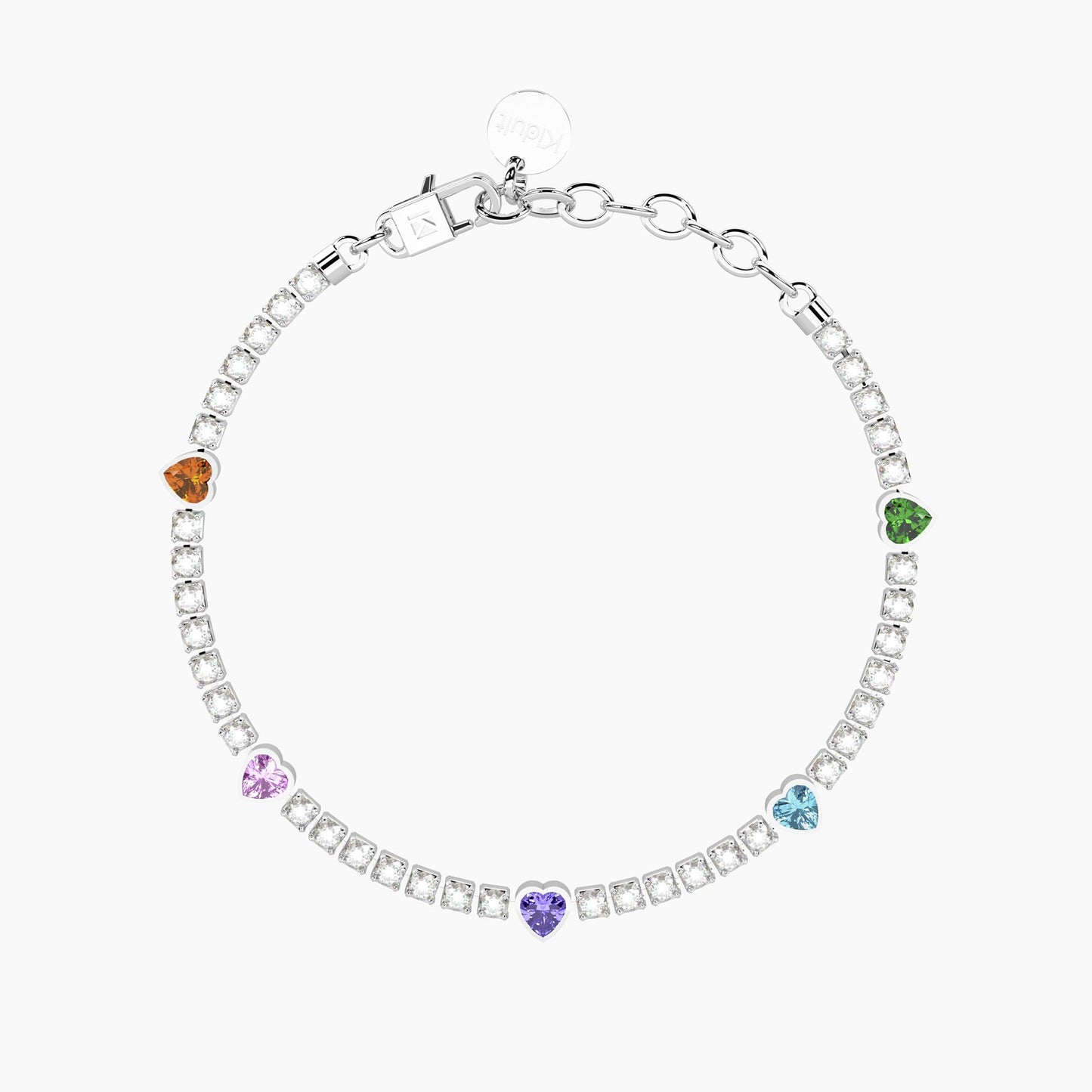 Bracciale Kidult donna Tennis e cuori multicolor Energia-Fortuna