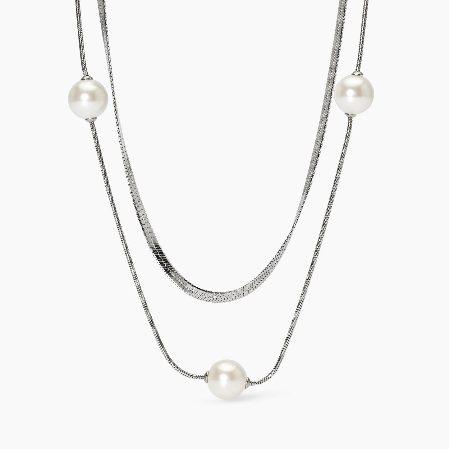 Collana Kidult Style 14 Doppia catena con perle