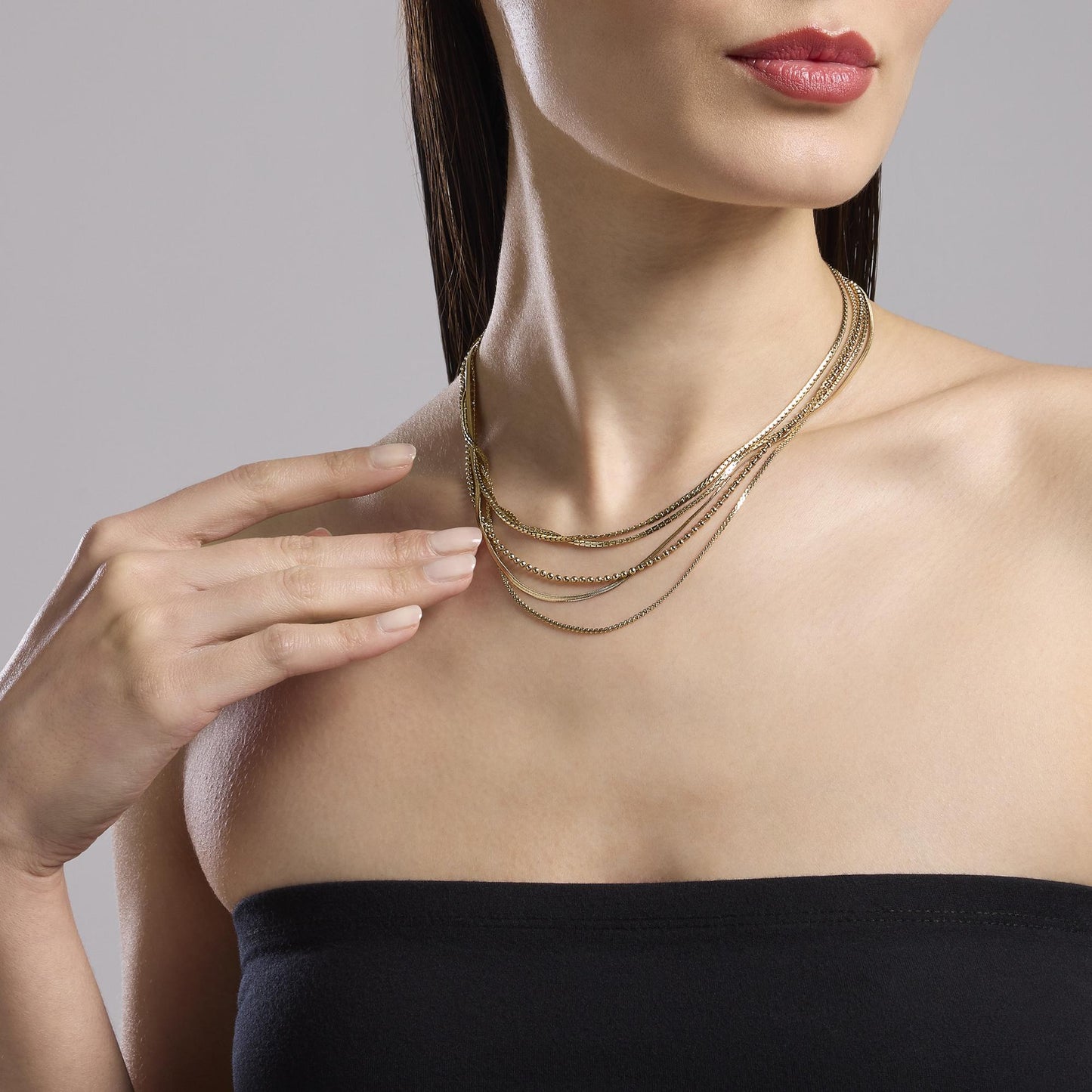 Collana Kidult Style 08 Catene multiple gold