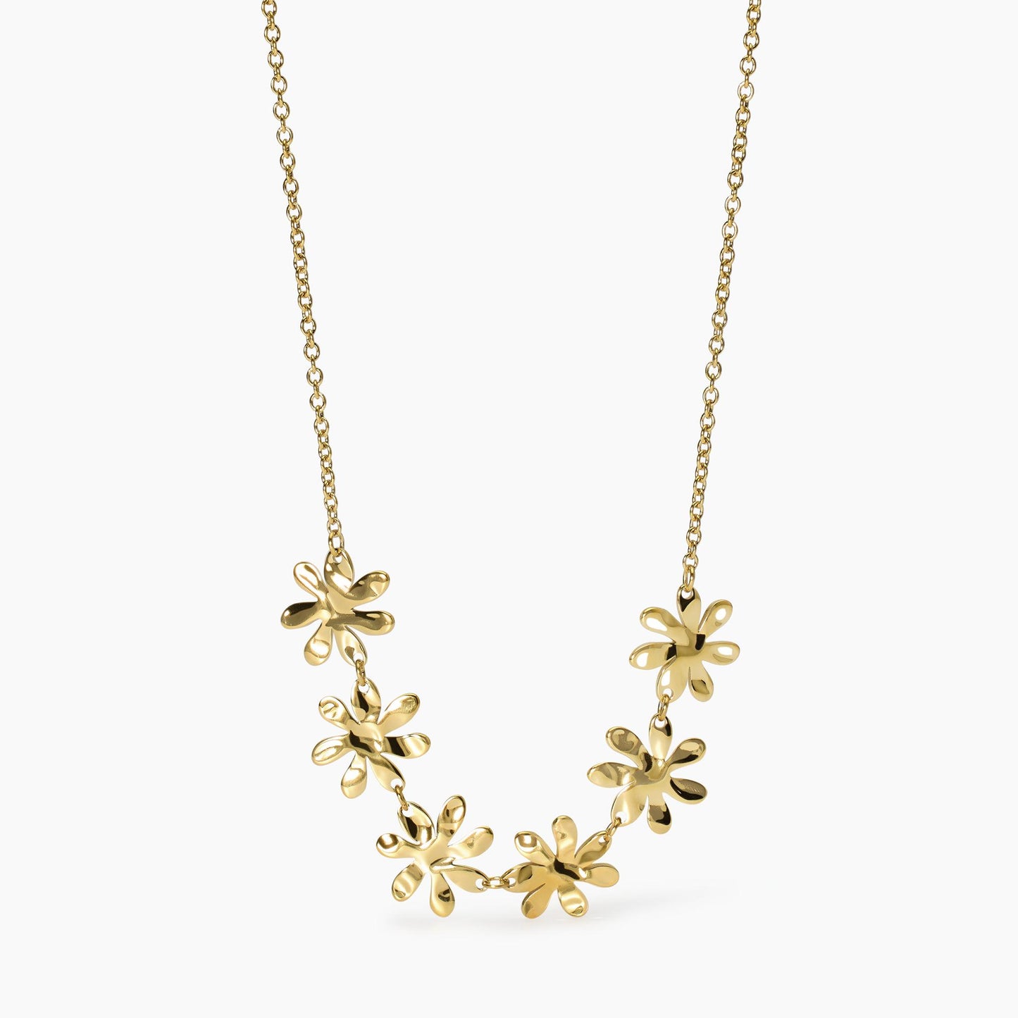 Collana Kidult Style 16 Fiori effetto martellato gold