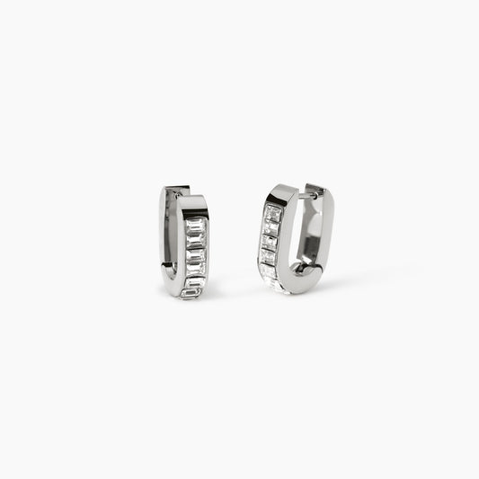 Orecchini Kidult Style 21 Ovali con cristalli baguette