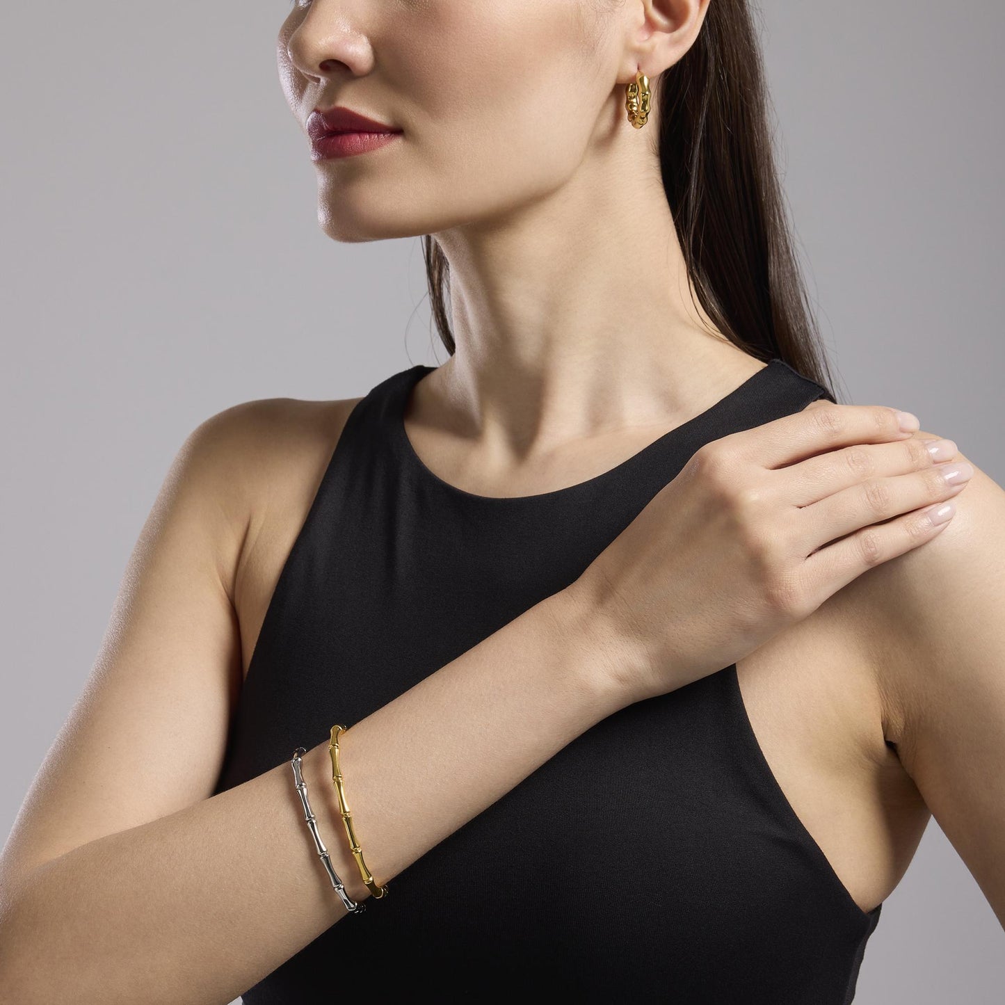 Orecchini Kidult Style 20 Cerchio bambù gold
