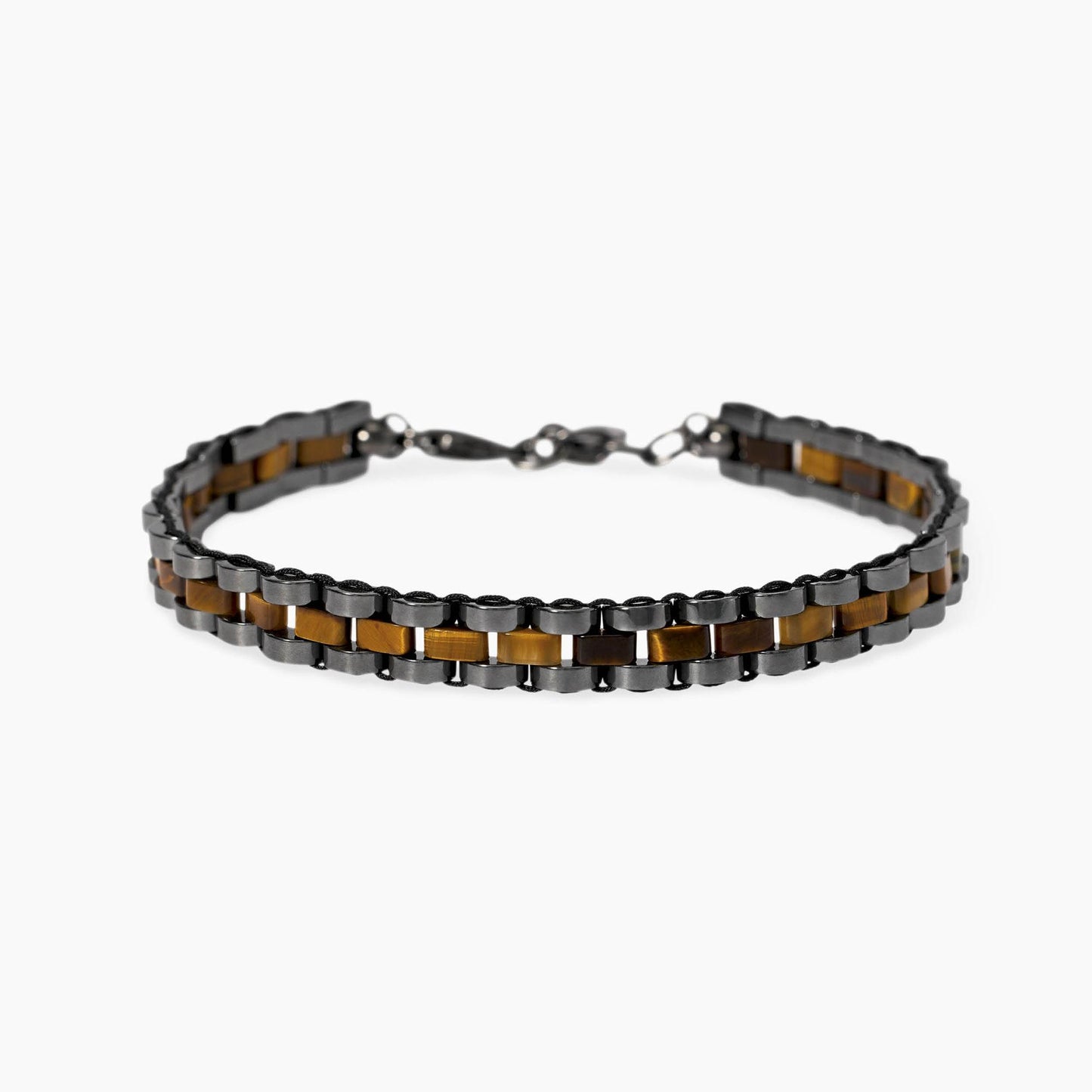 Bracciale Kidult Style uomo Ematite ed occhio di tigre