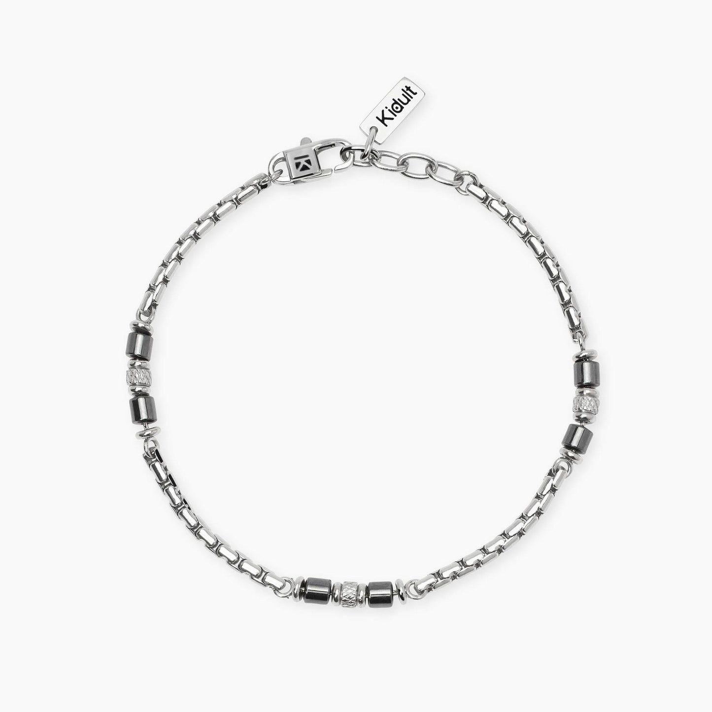 Bracciale Kidult Style uomo Catena veneta ed ematite