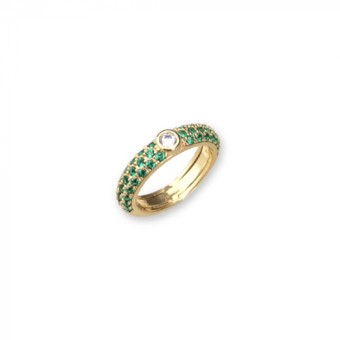 Anello Labrioro donna Easy Chic Gold zirconi