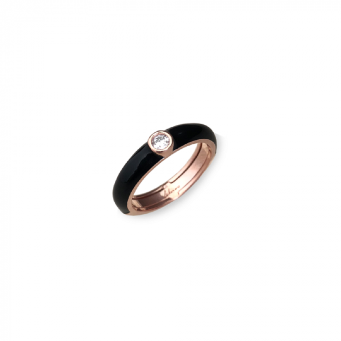 Anello Labrioro donna Easy Chic Rose Gold e smalto