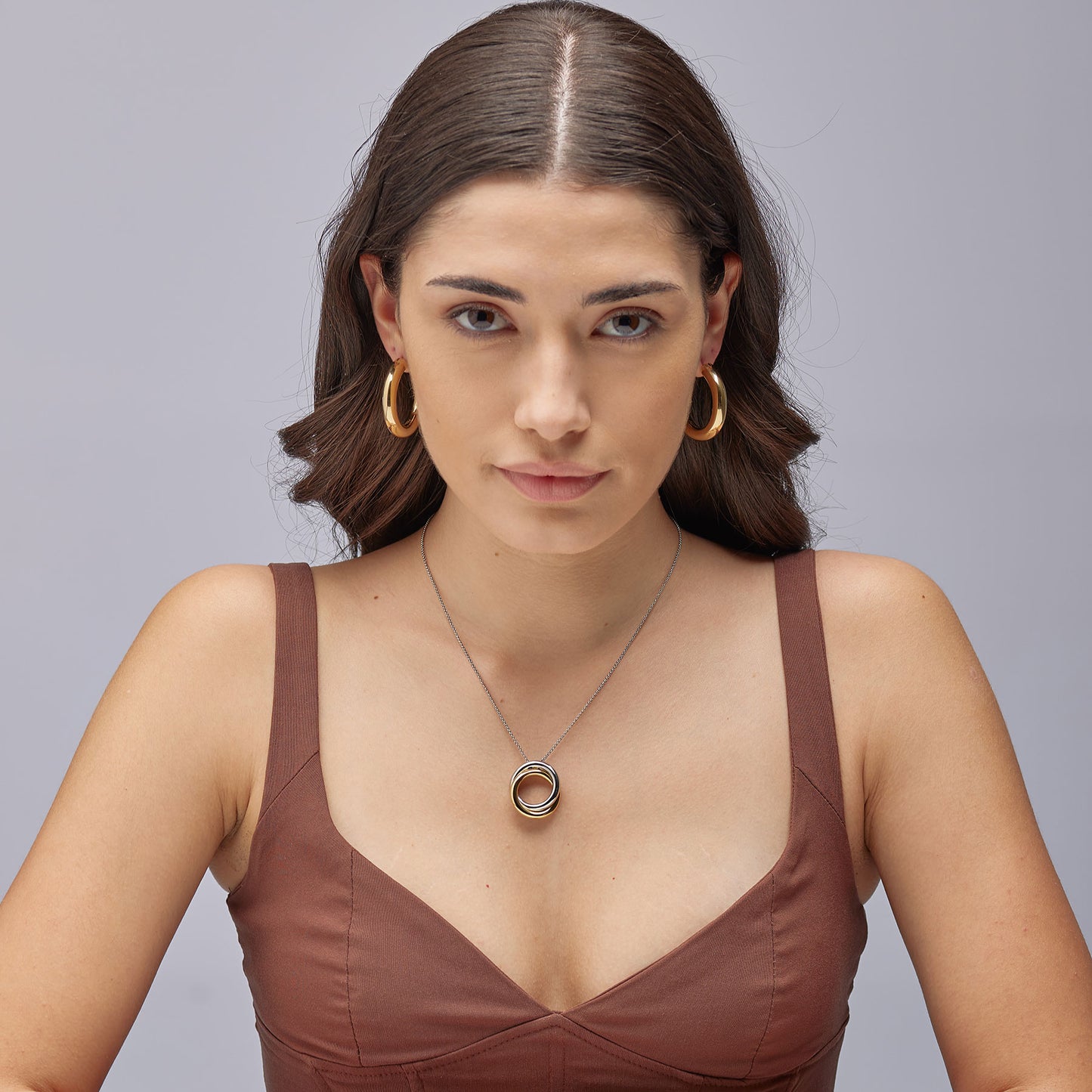 Orecchini Brosway donna Cerchio bombato big gold
