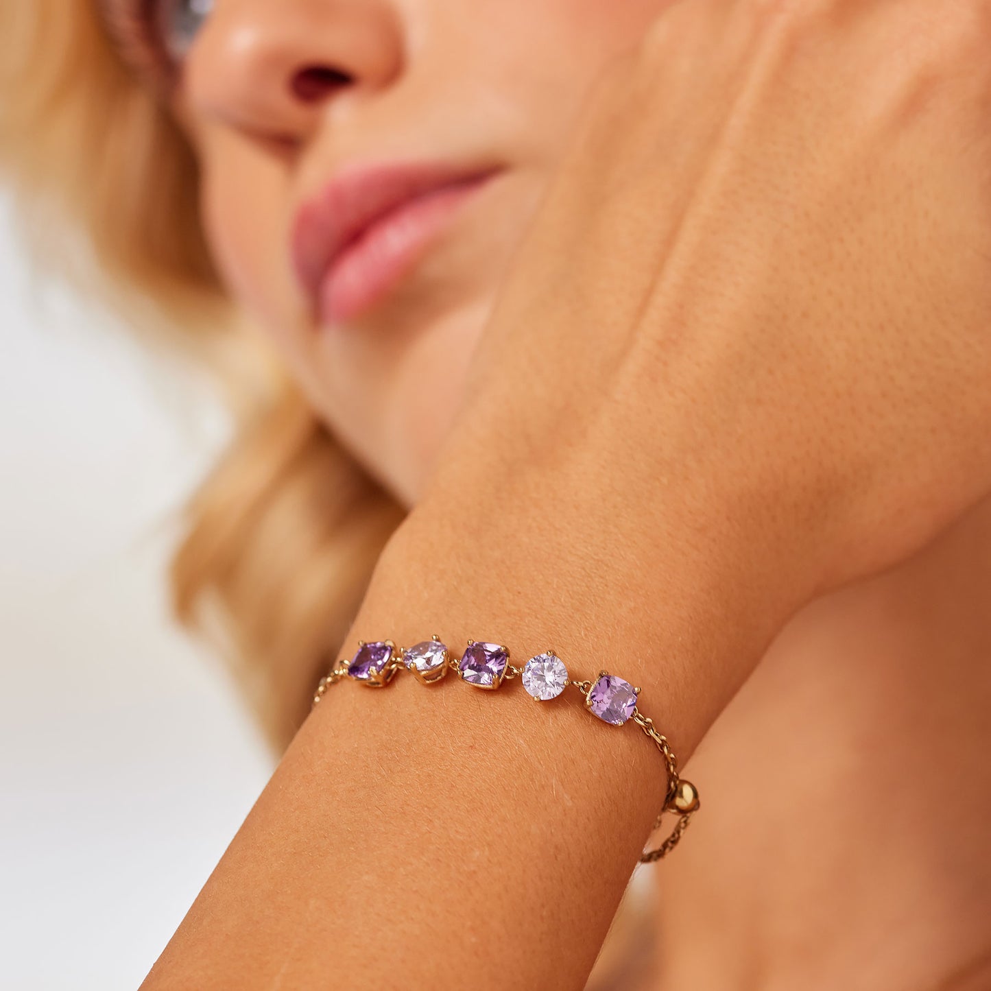 Bracciale Brosway donna Dreaming Zirconi ametista gold