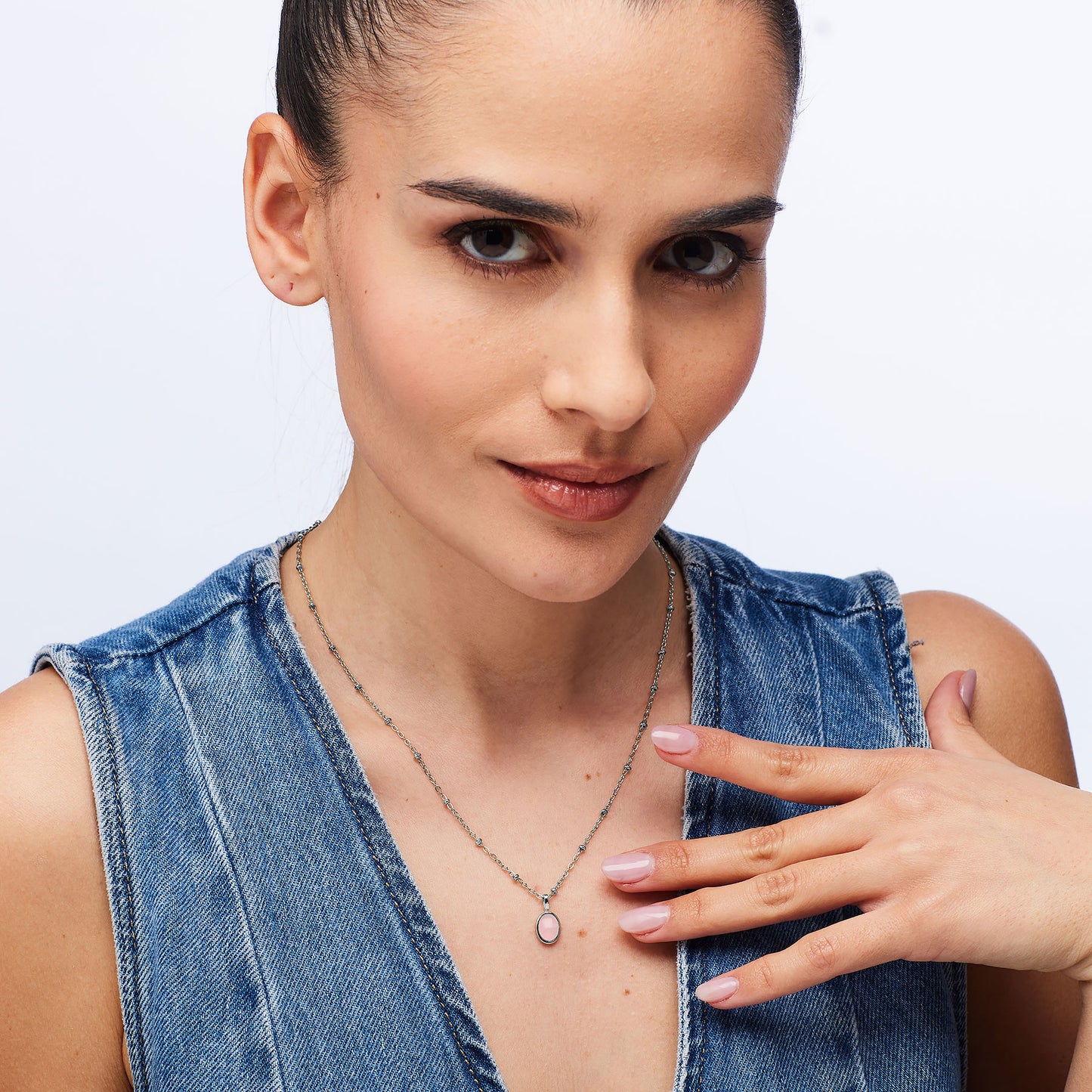 Collana Brosway donna Essential Quarzo rosa