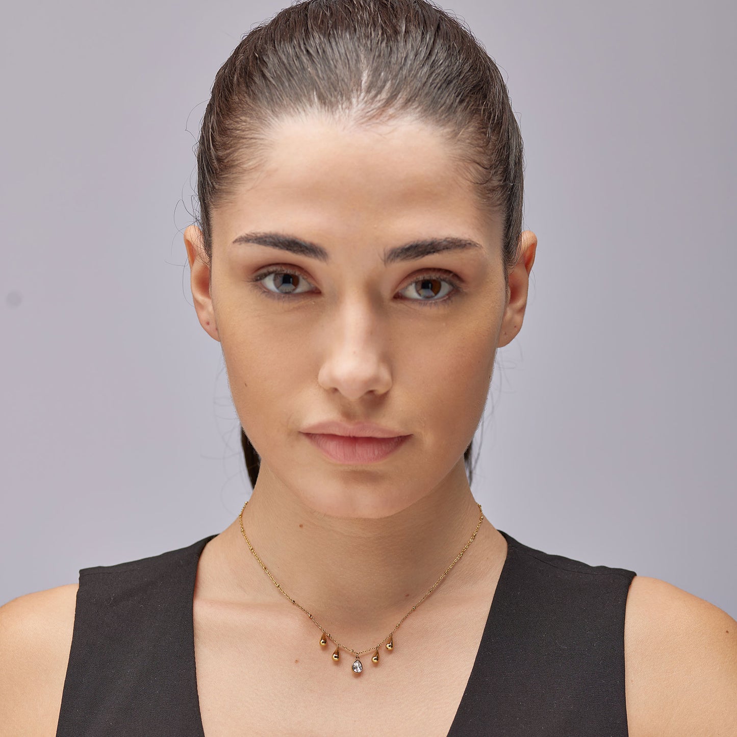 Collana Brosway donna Perfect Gocce e cristallo gold