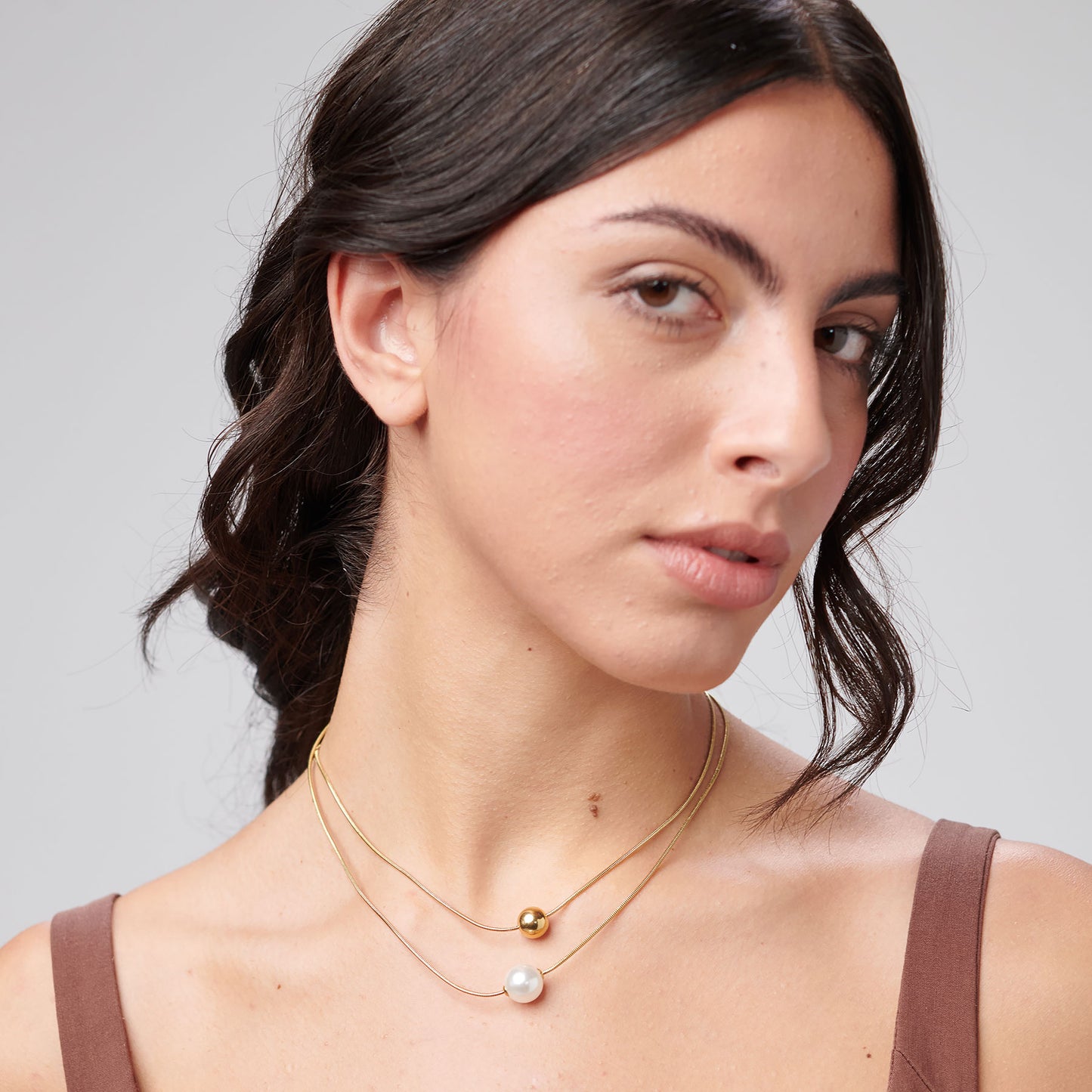 Collana Brosway donna Perfect Perla e sfera gold