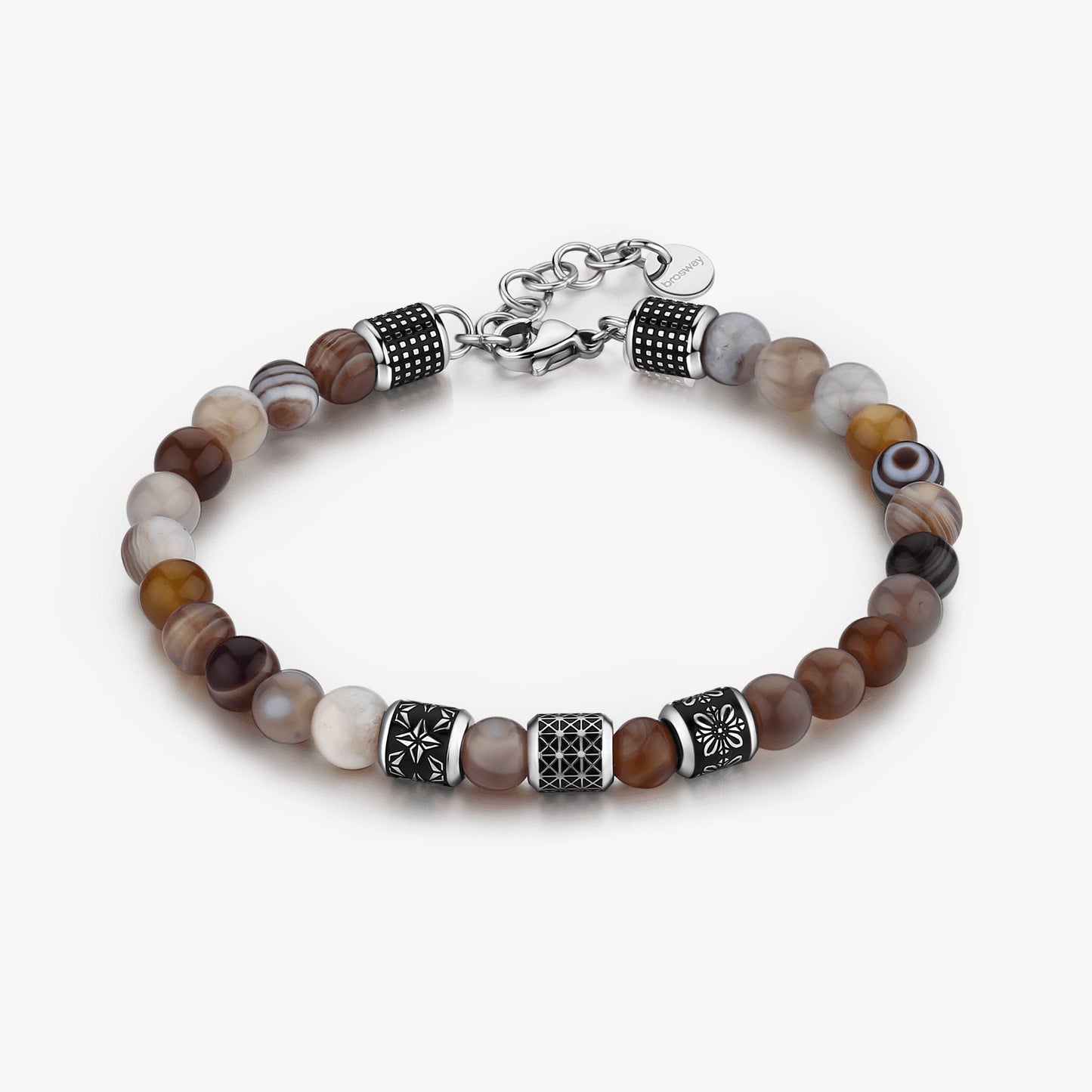 Bracciale Brosway uomo Bullet agata botswana