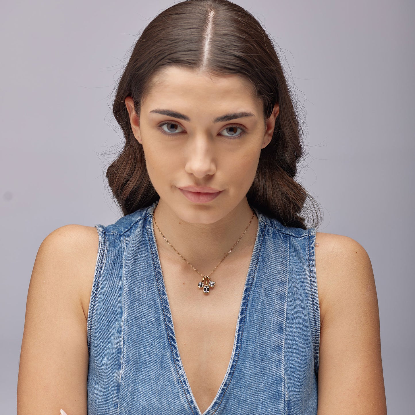 Collana Brosway donna Symphonia Tris Crystal gold