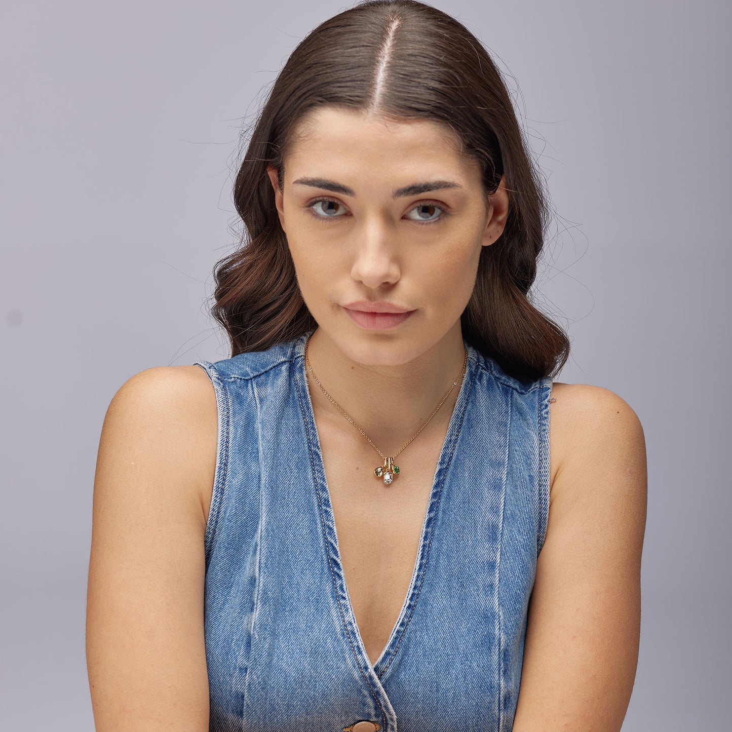Collana Brosway donna Symphonia Tris green gold