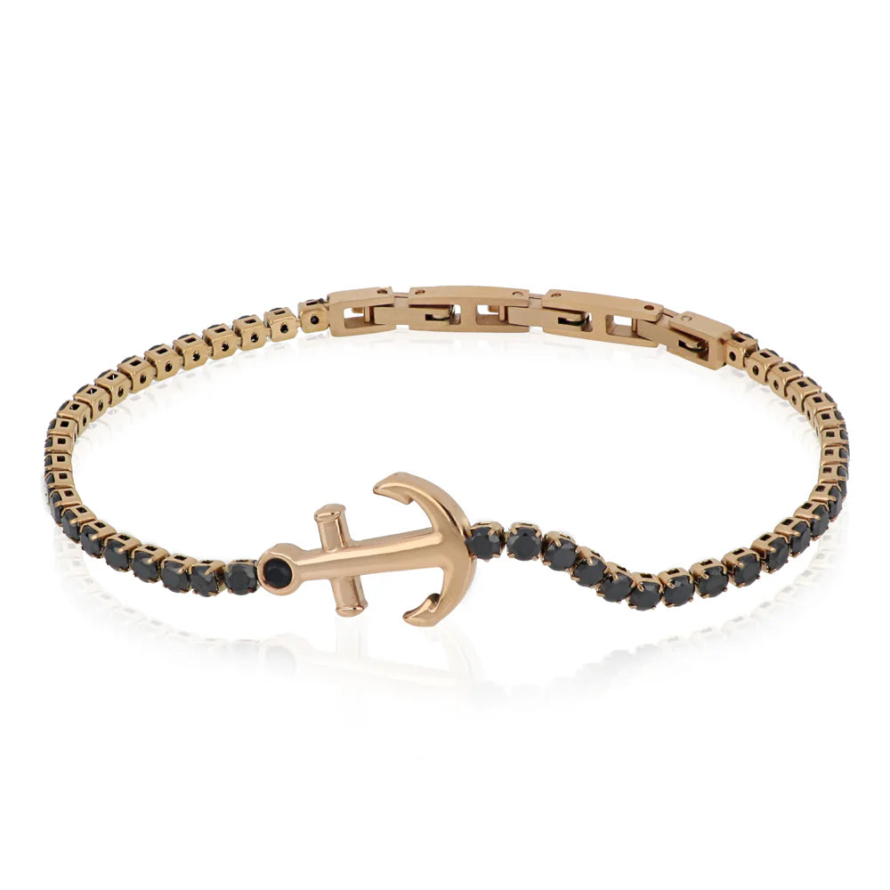 Bracciale Goyatè uomo Ridge Tennis rosè ancora