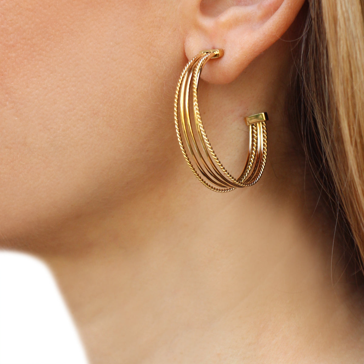 Orecchini Anartxy donna cerchio multifilo