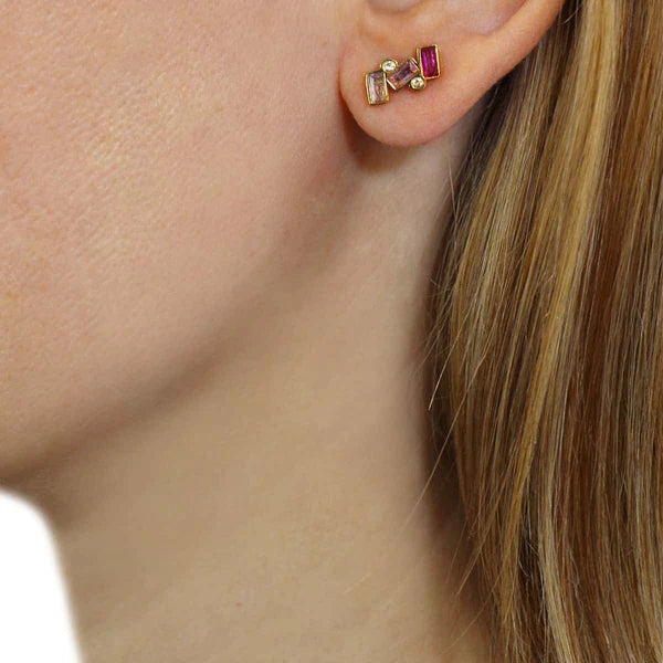 Orecchini Anartxy donna Baguette rosa