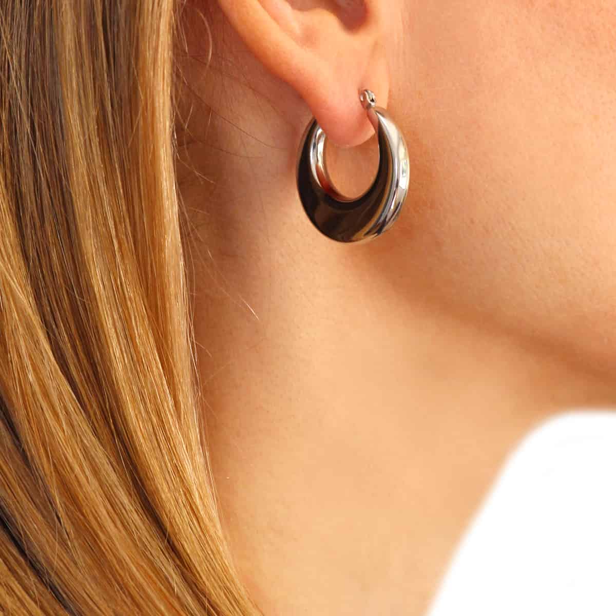 Orecchini a cerchio Anartxy donna Mezza luna