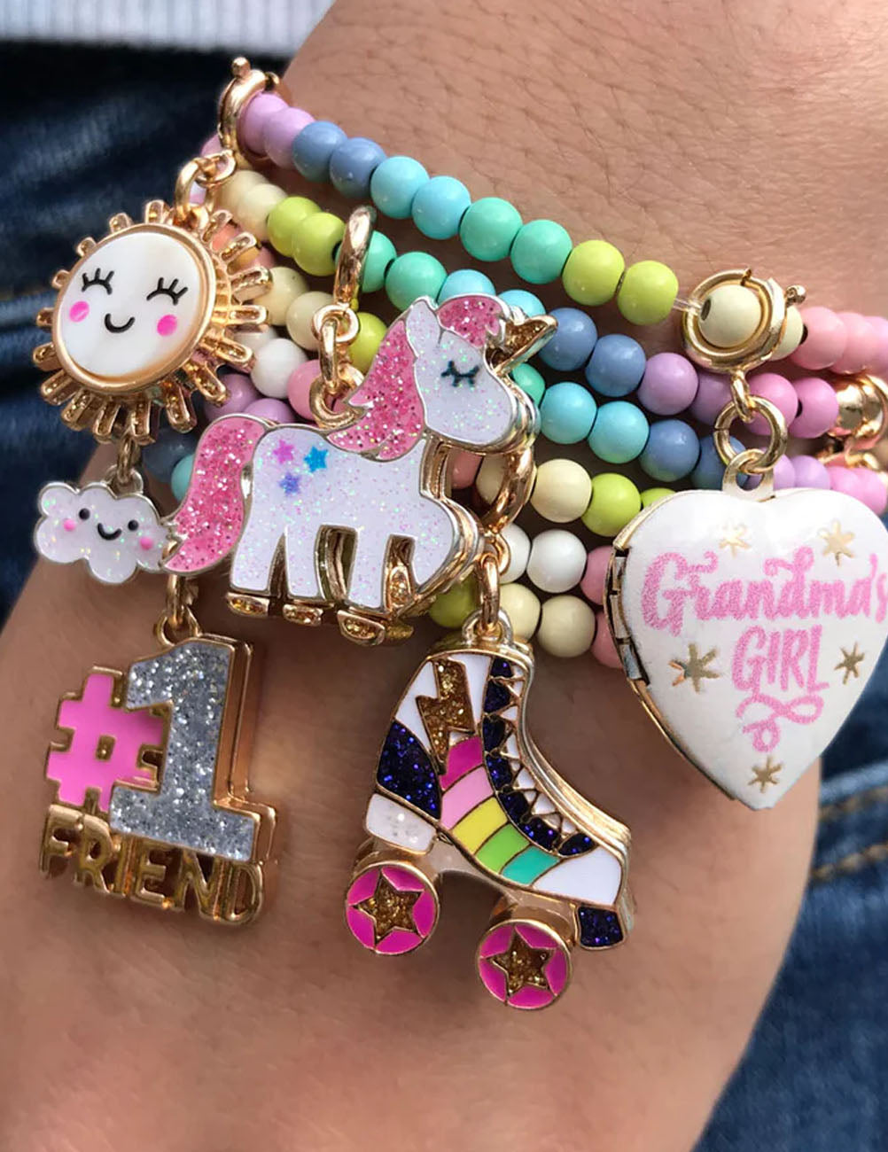 Ciondolo CharmIT! Unicorno glitter oro