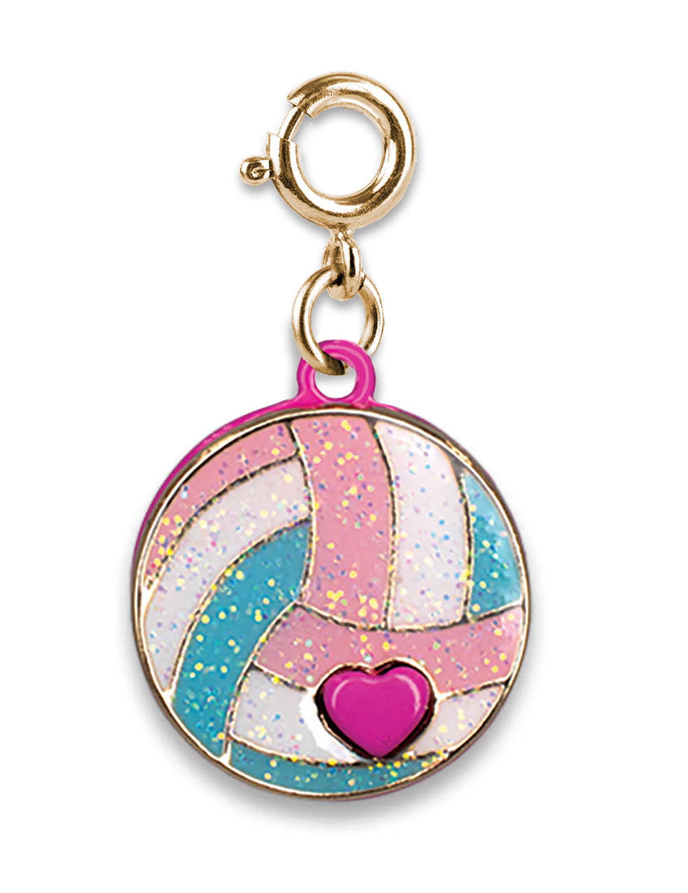 Ciondolo CharmIT! Pallavolo glitterato oro